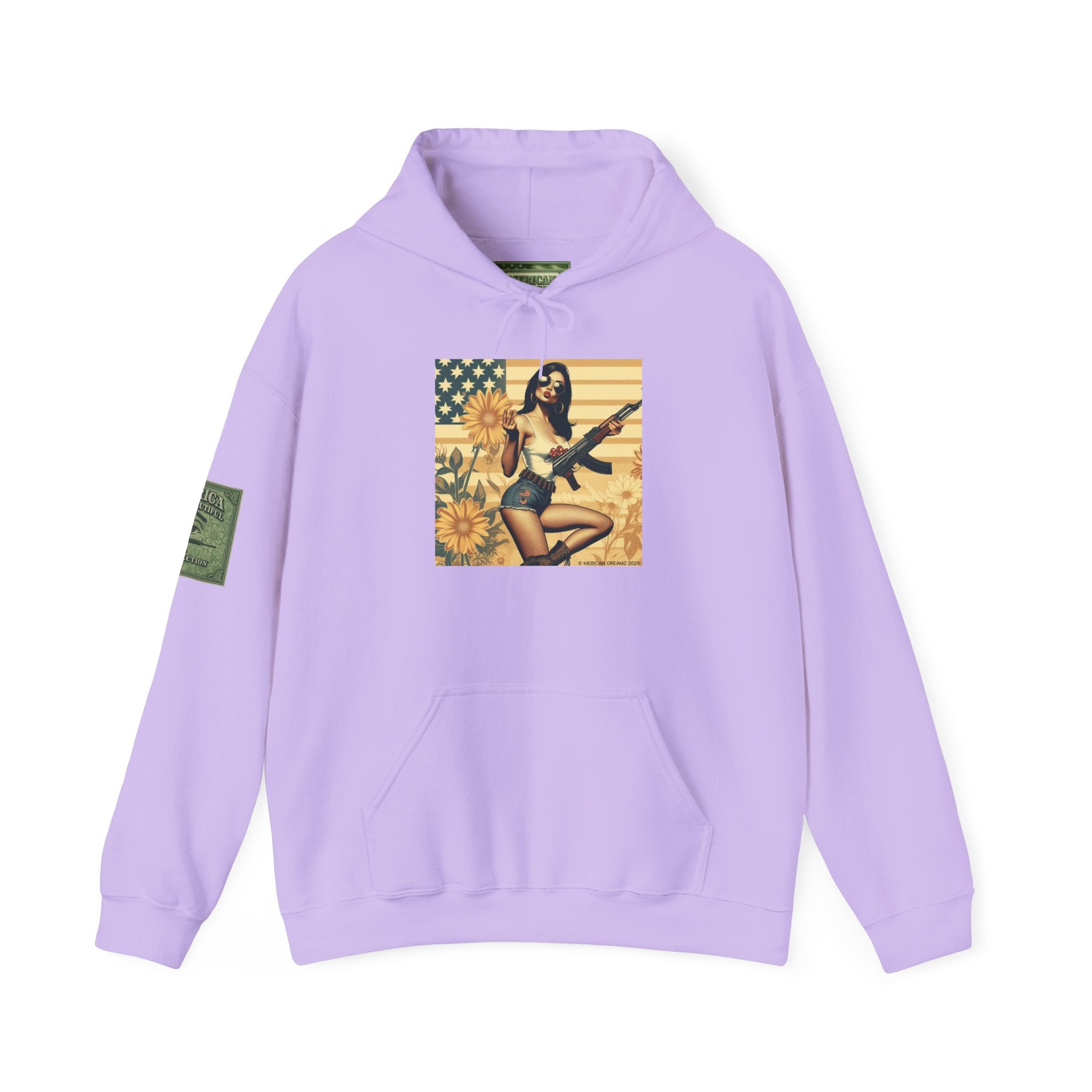 Retro Americana Pinup Gunslinger Hoodie — Vintage Pinup Girls Pullover