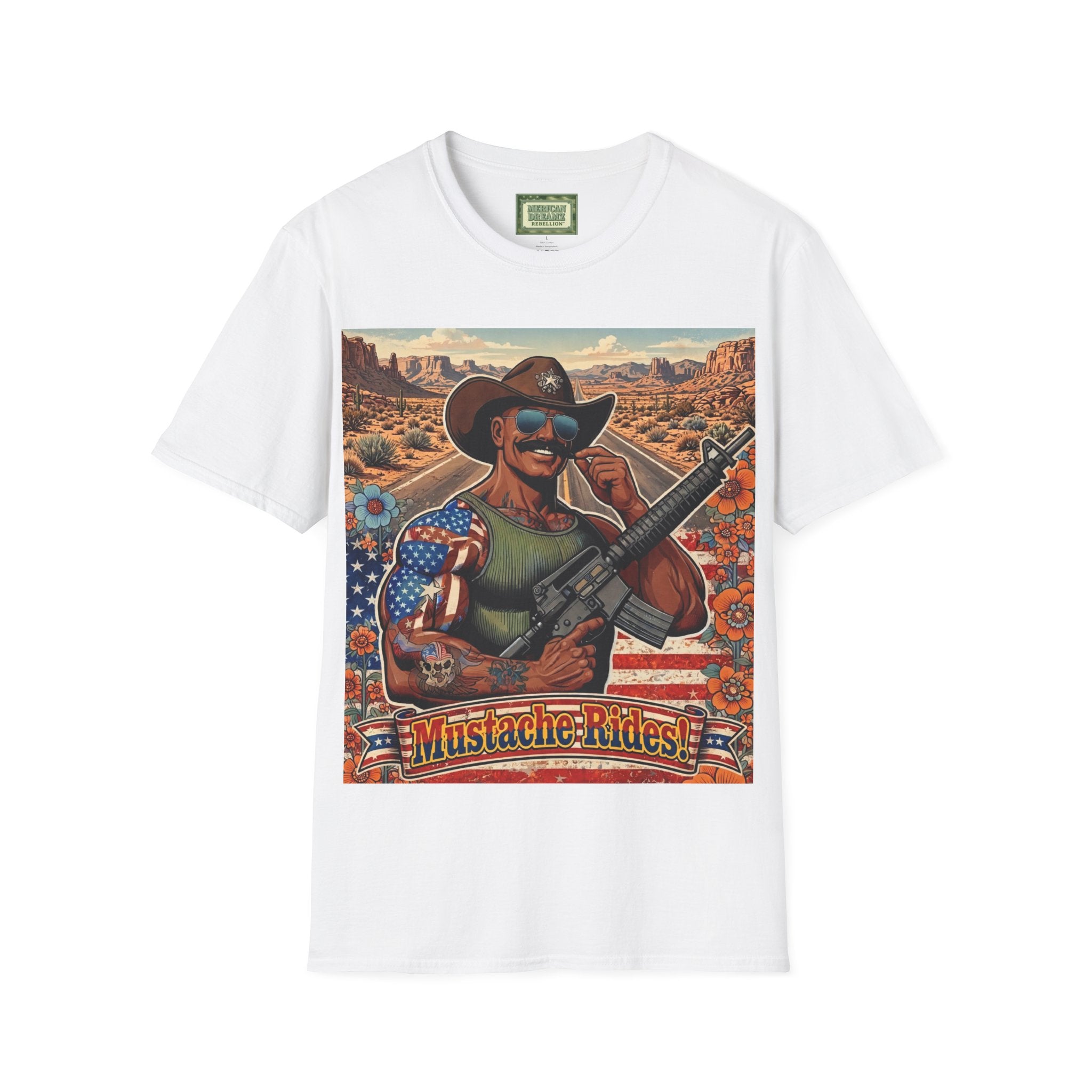 MERICAN UNCLE - Graphic T-Shirt - Mustache Rides - 5