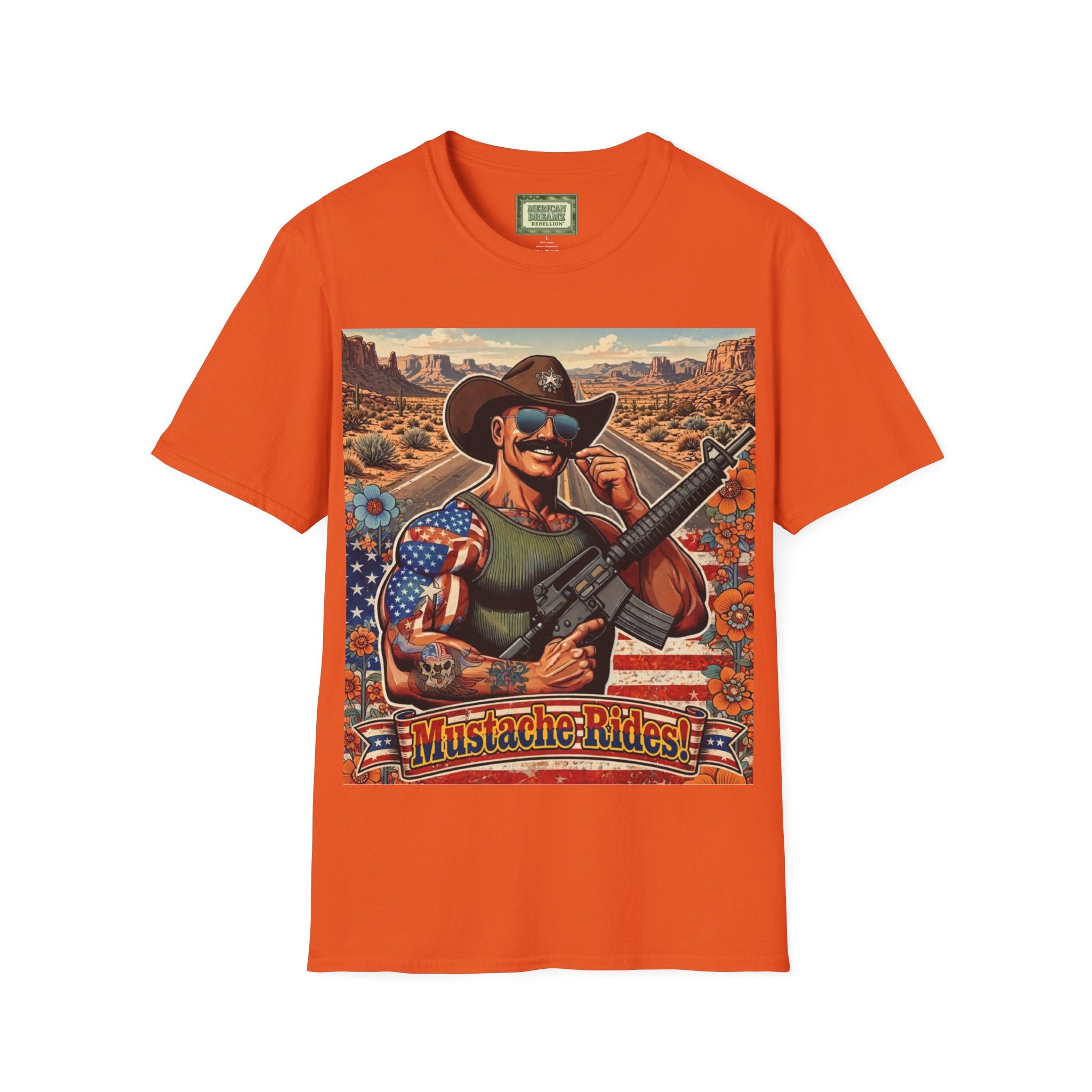 MERICAN UNCLE - Graphic T-Shirt - Mustache Rides - 1