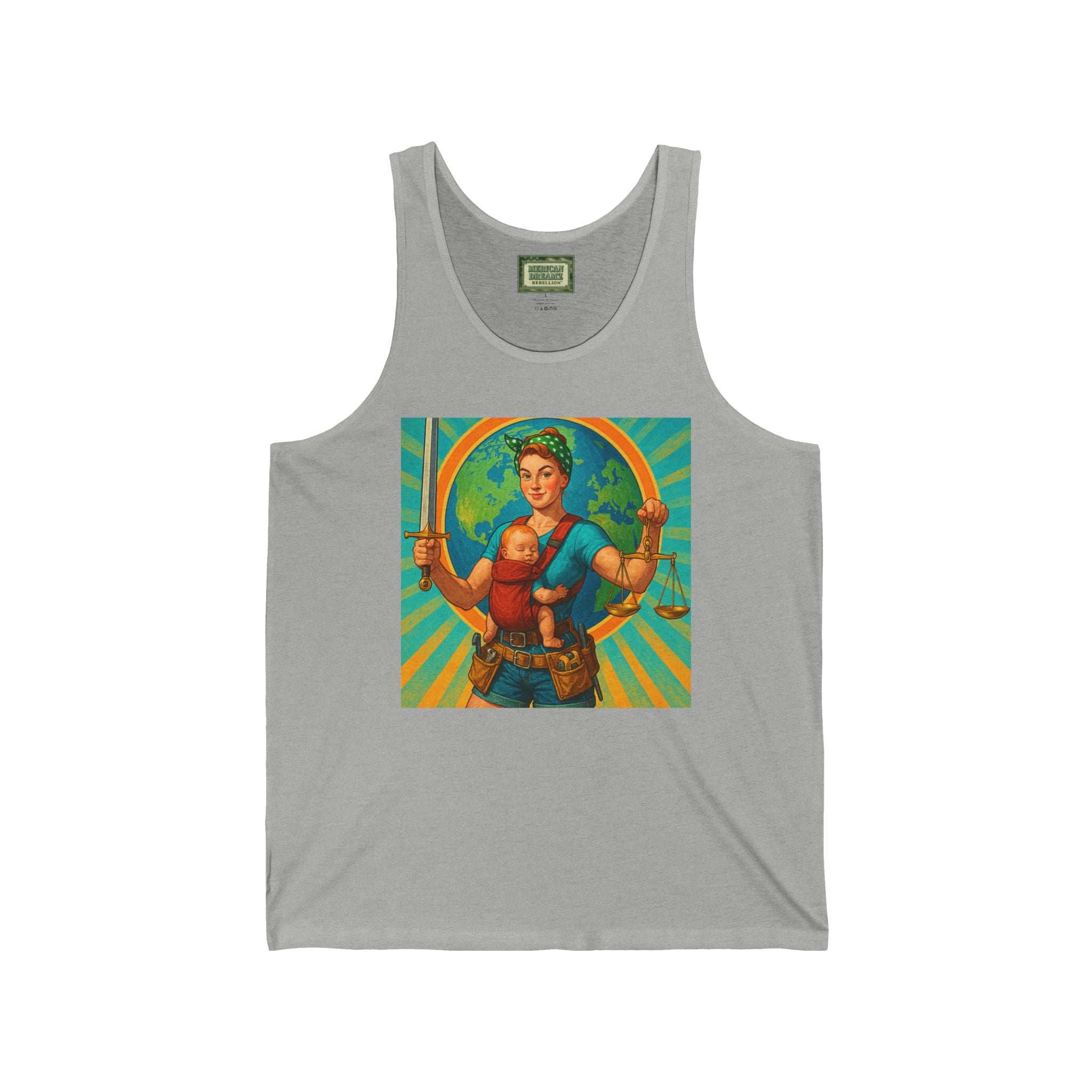Super Momz Tank Top – Motherhood Superhero Graphic Tank -14