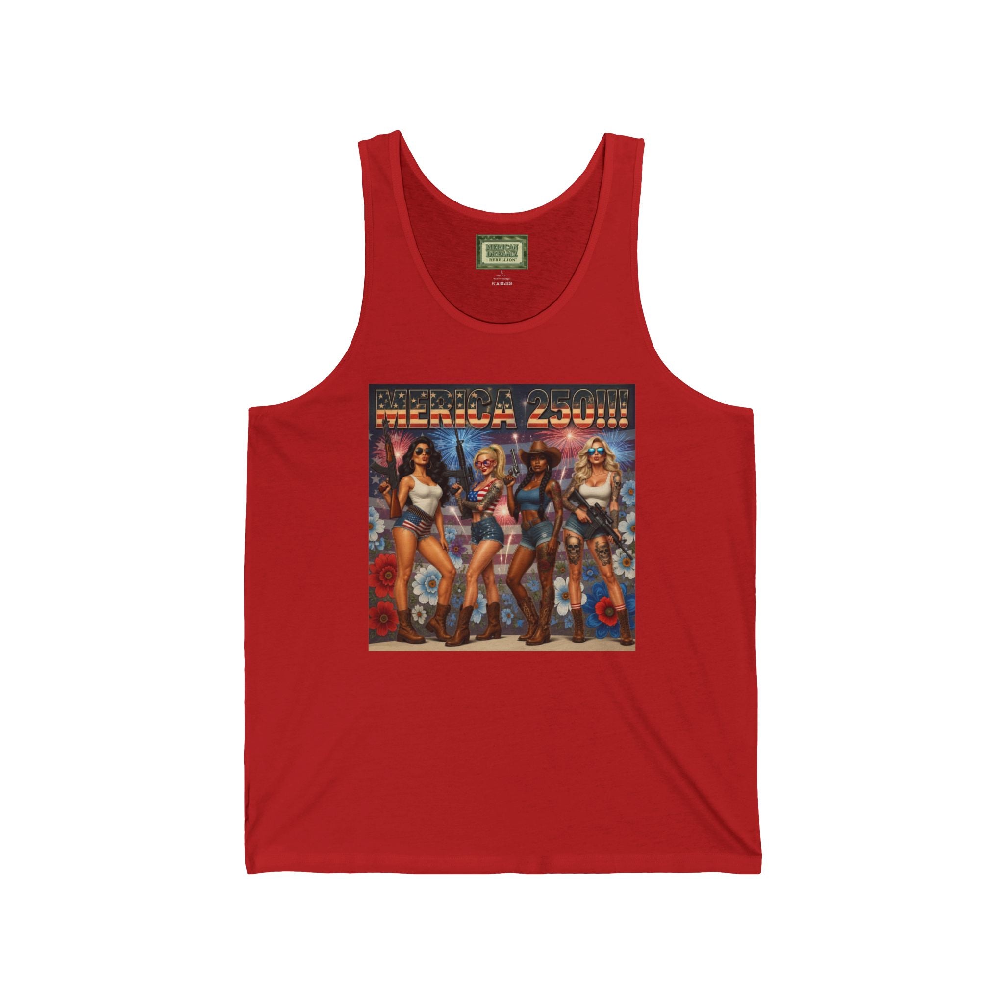 MERICAN DREAMZ REBELLION – MERICA 250!!! Tank Top – 250 Years of Freedom 1776-2026 Graphic Tank-#3