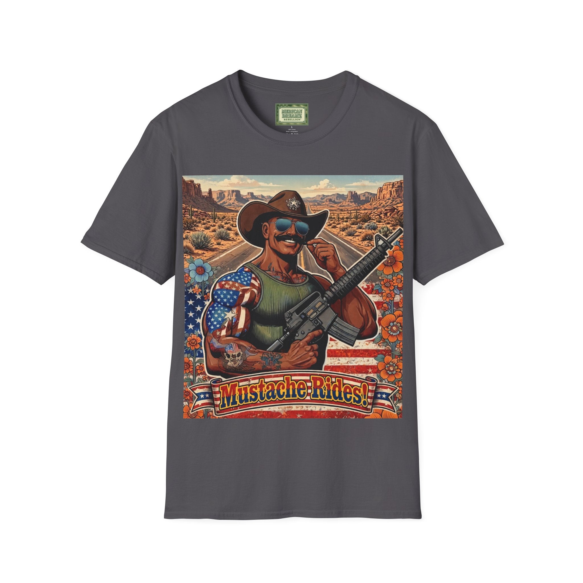 MERICAN UNCLE - Graphic T-Shirt - Mustache Rides - 5