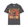 Graphic T-Shirt — Patriotic Pinup Girl with Rifle Vintage Flag Design (US Only)