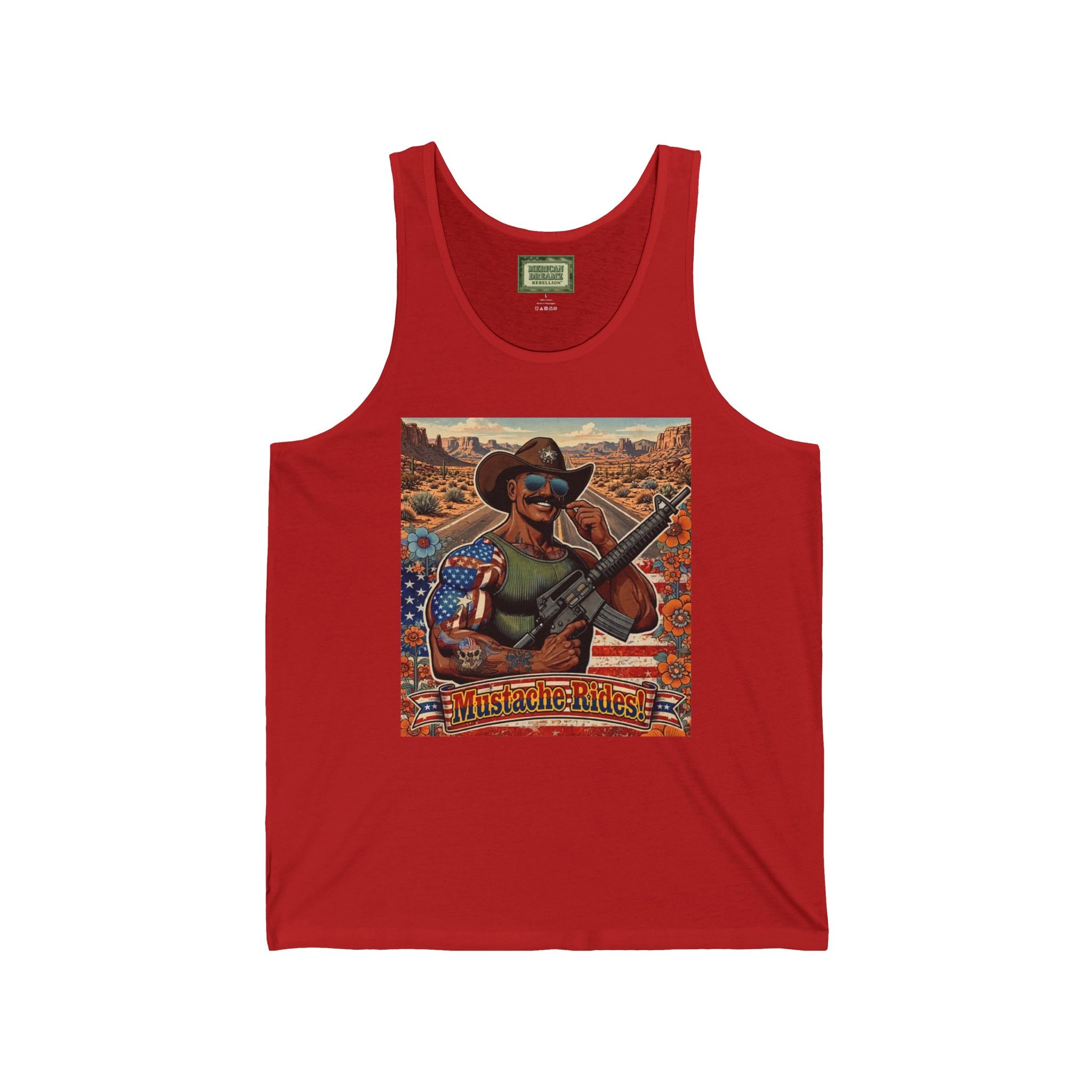 MERICAN UNCLE - Graphic Tank Top - Mustache Rides - 5