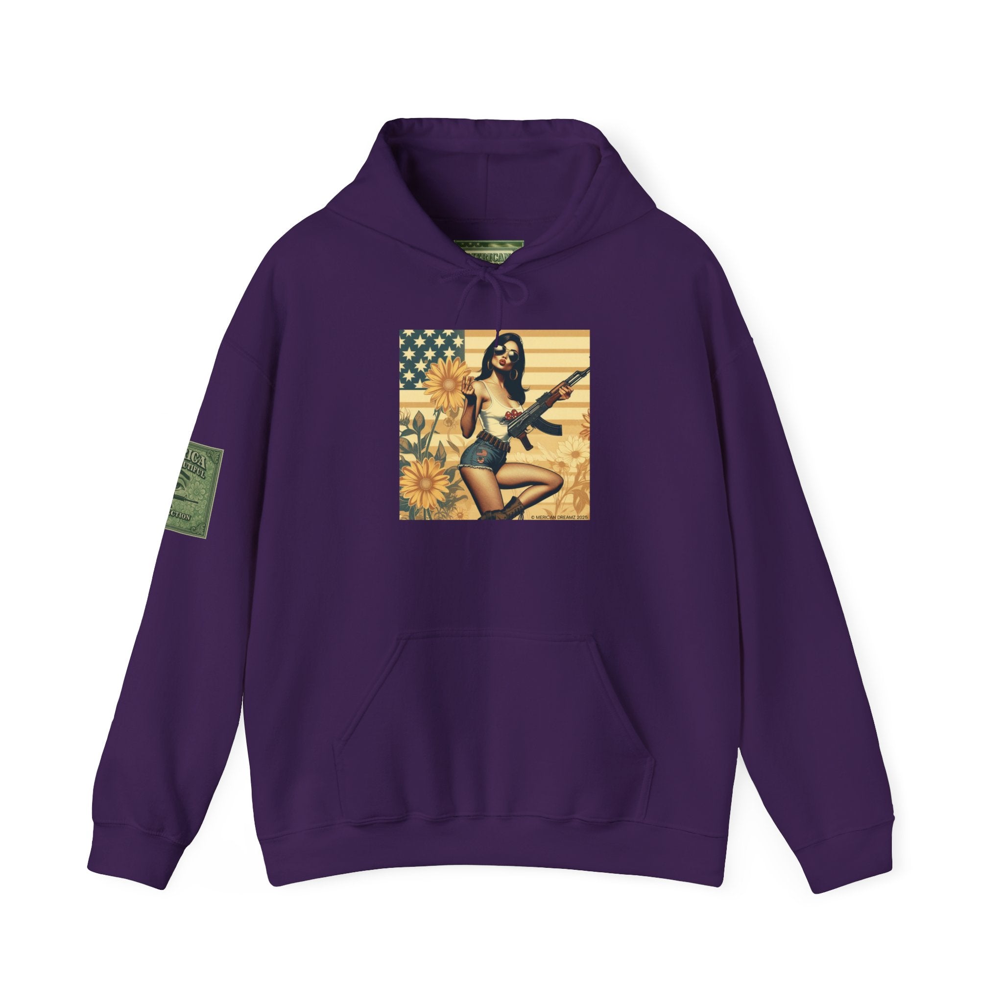 Retro Americana Pinup Gunslinger Hoodie — Vintage Pinup Girls Pullover