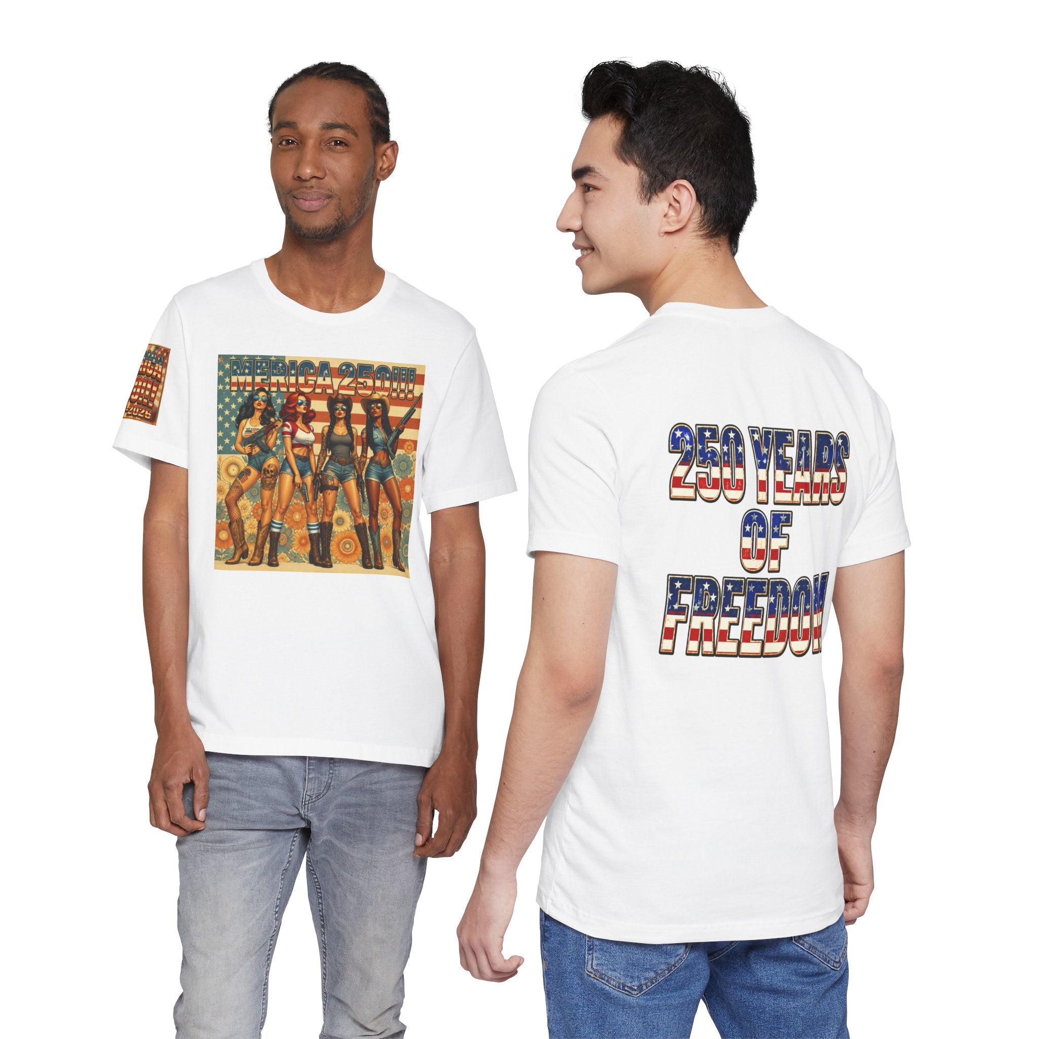 MERICAN DREAMZ REBELLION – MERICA 250!!!  Short Sleeve T‑Shirt – 250 Years of Freedom 1776-2026 Graphic Tee-#2