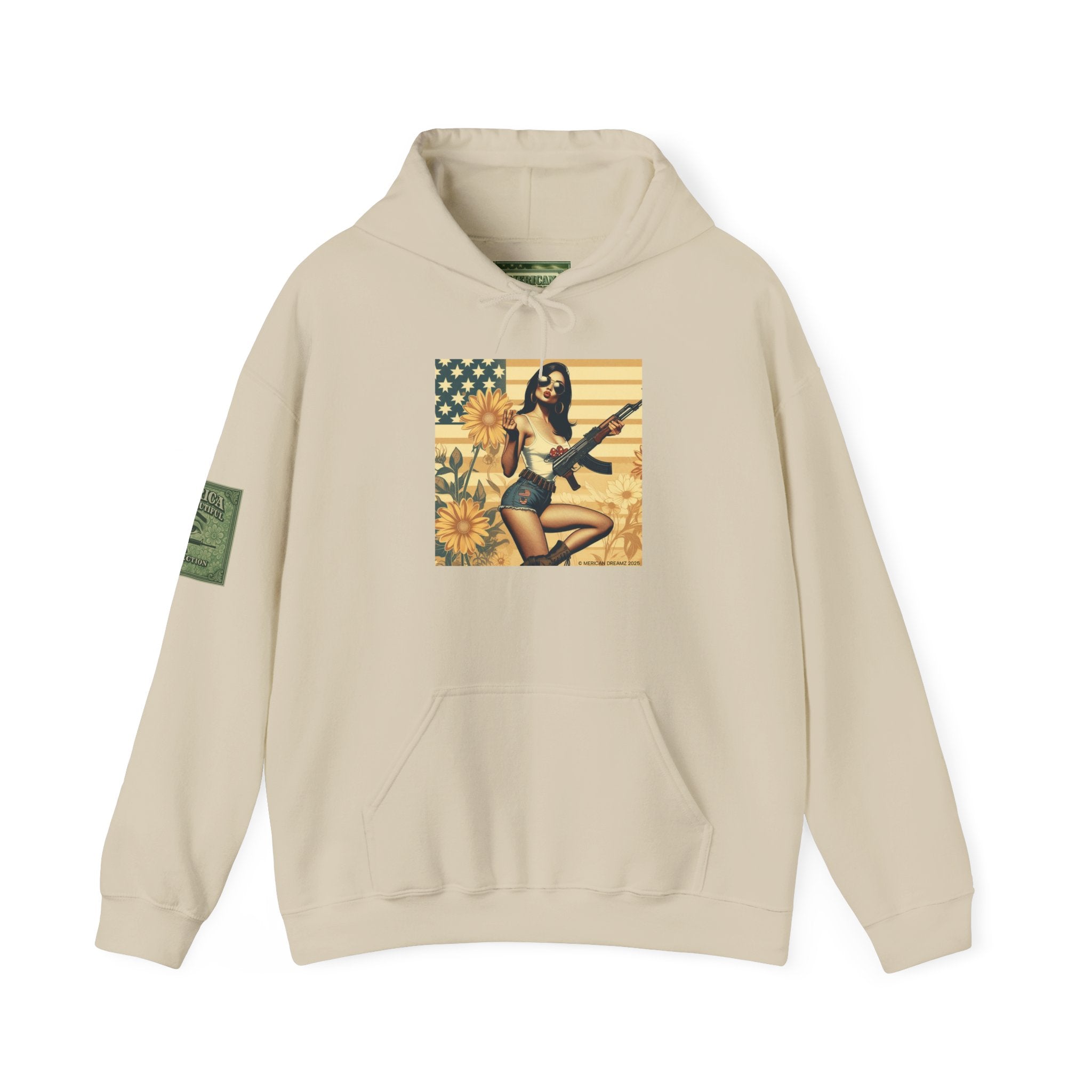 Retro Americana Pinup Gunslinger Hoodie — Vintage Pinup Girls Pullover