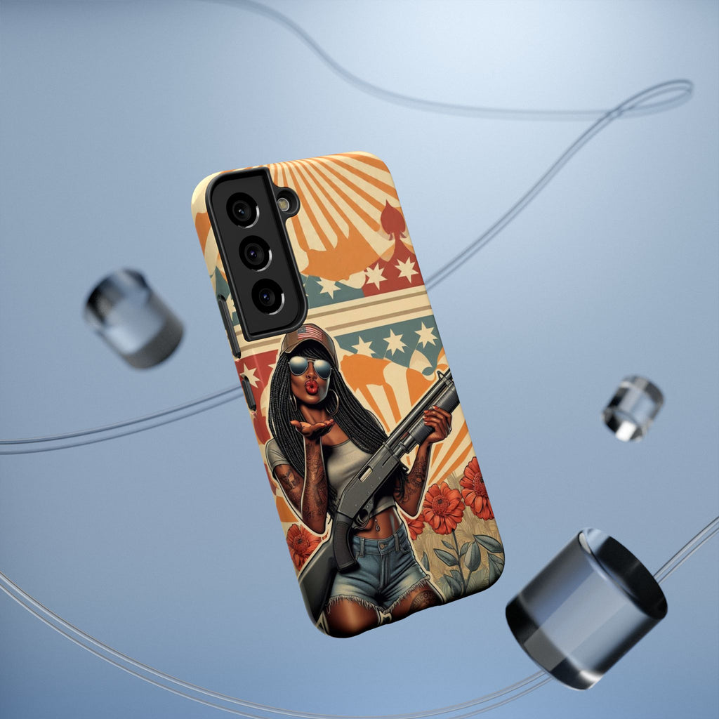 Americana 12 Gauge Pinup Girl - Impact‑Resistant Phone Case   Samsung Galaxy Series S22 / S22+ / S22 Ultra - S25 / S25+ / S25 Ultra