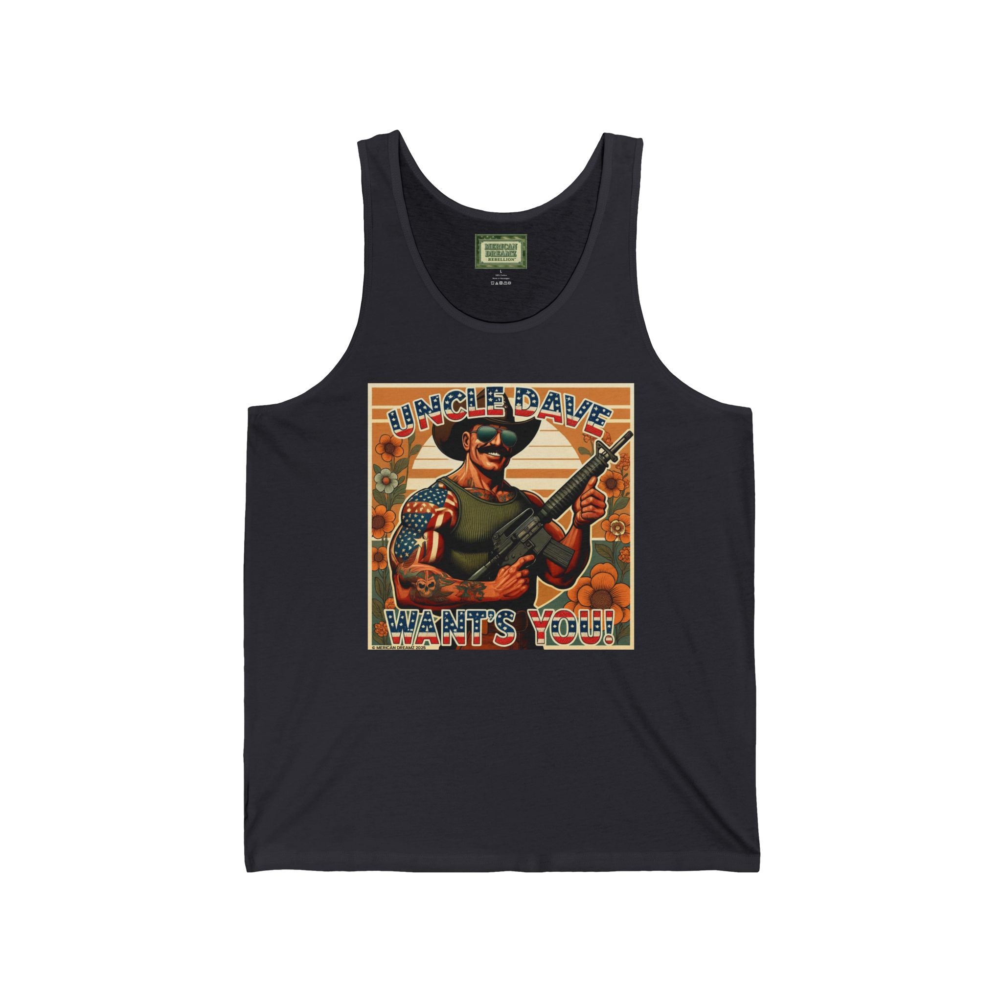 Uncle Dave Wants You AR-15 Tank Top — Gunslinger Pinup Back Print