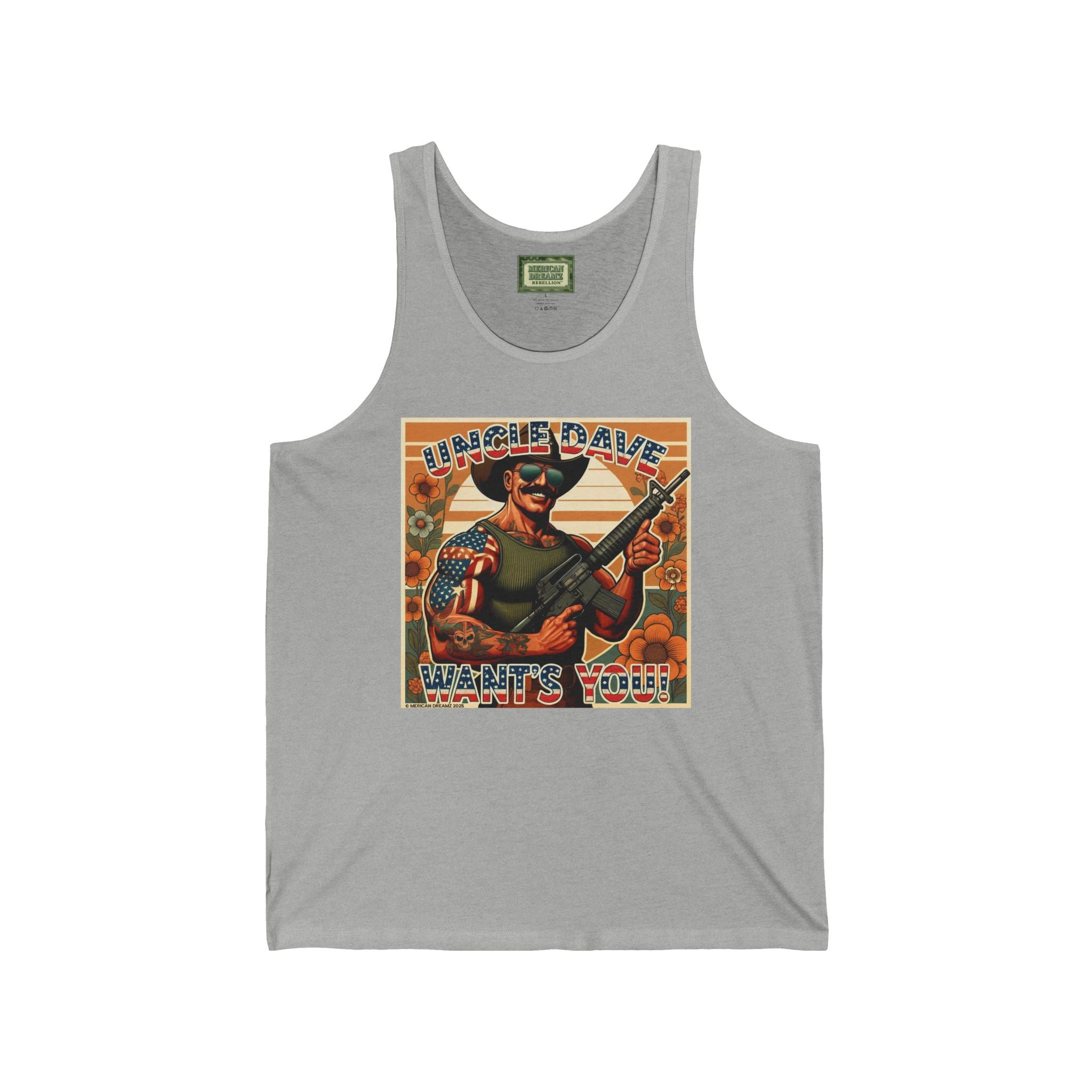 Uncle Dave Wants You AR-15 Tank Top — Gunslinger Pinup Back Print