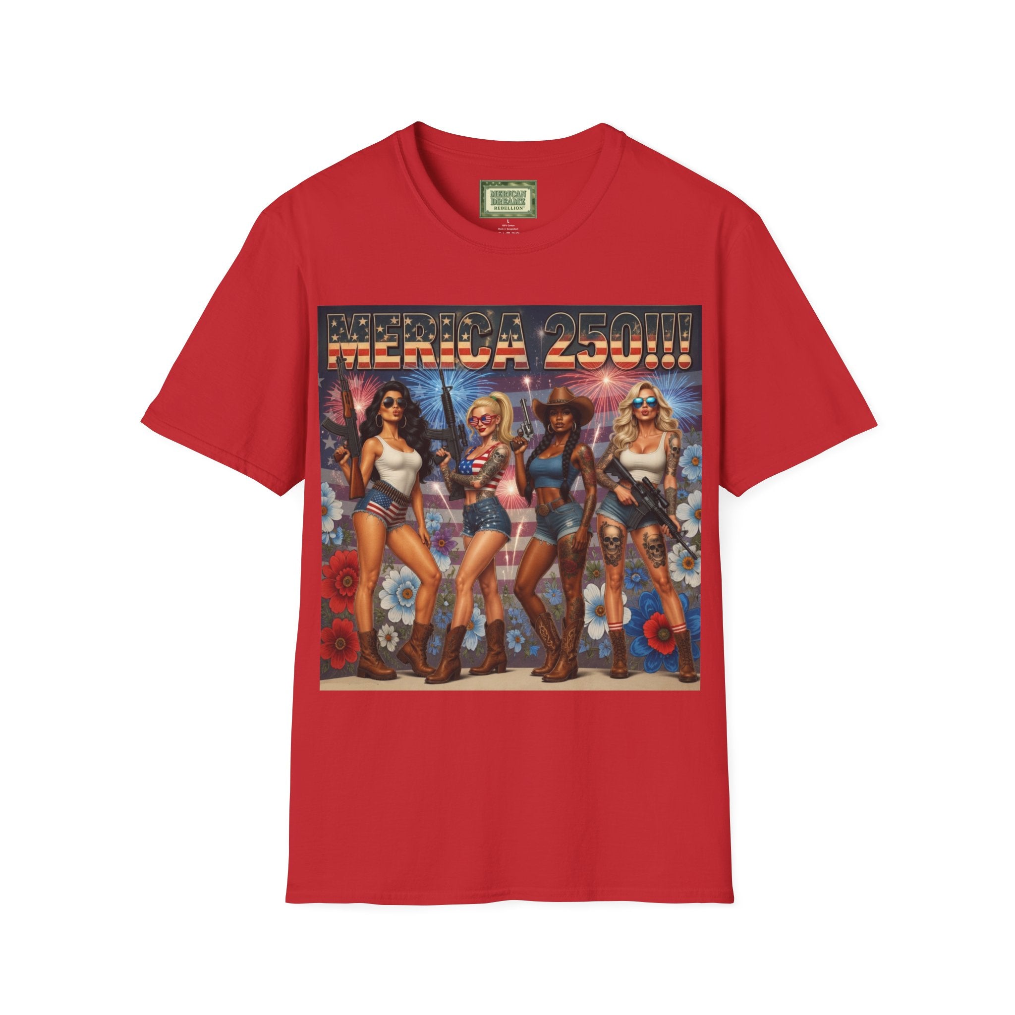 MERICAN DREAMZ REBELLION – MERICA 250!!!  Graphic T‑Shirt – 250 Years of Freedom 1776-2026 Graphic Tee-#3