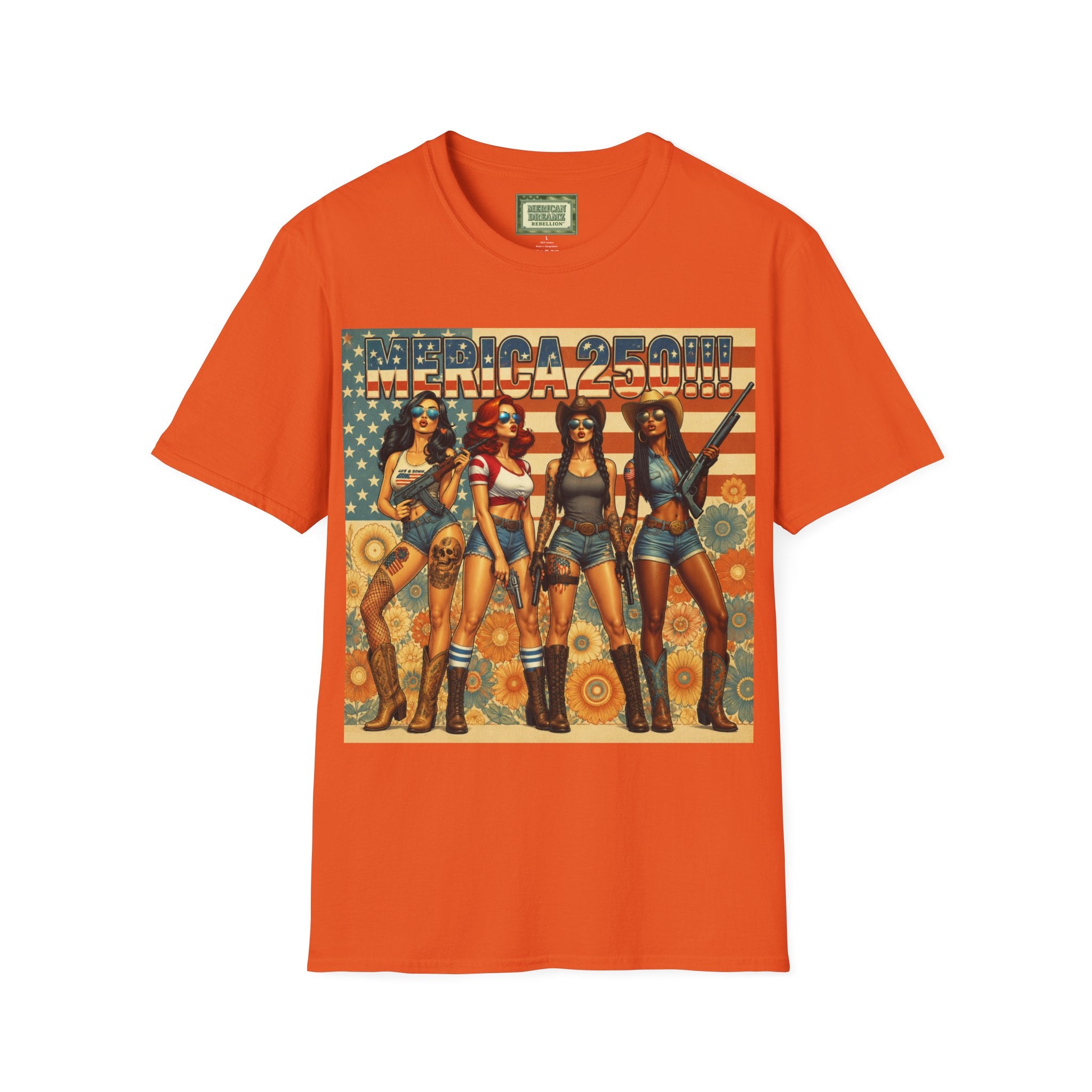 MERICAN DREAMZ REBELLION – MERICA 250!!!  Graphic T‑Shirt – 250 Years of Freedom 1776-2026 Graphic Tee-#2