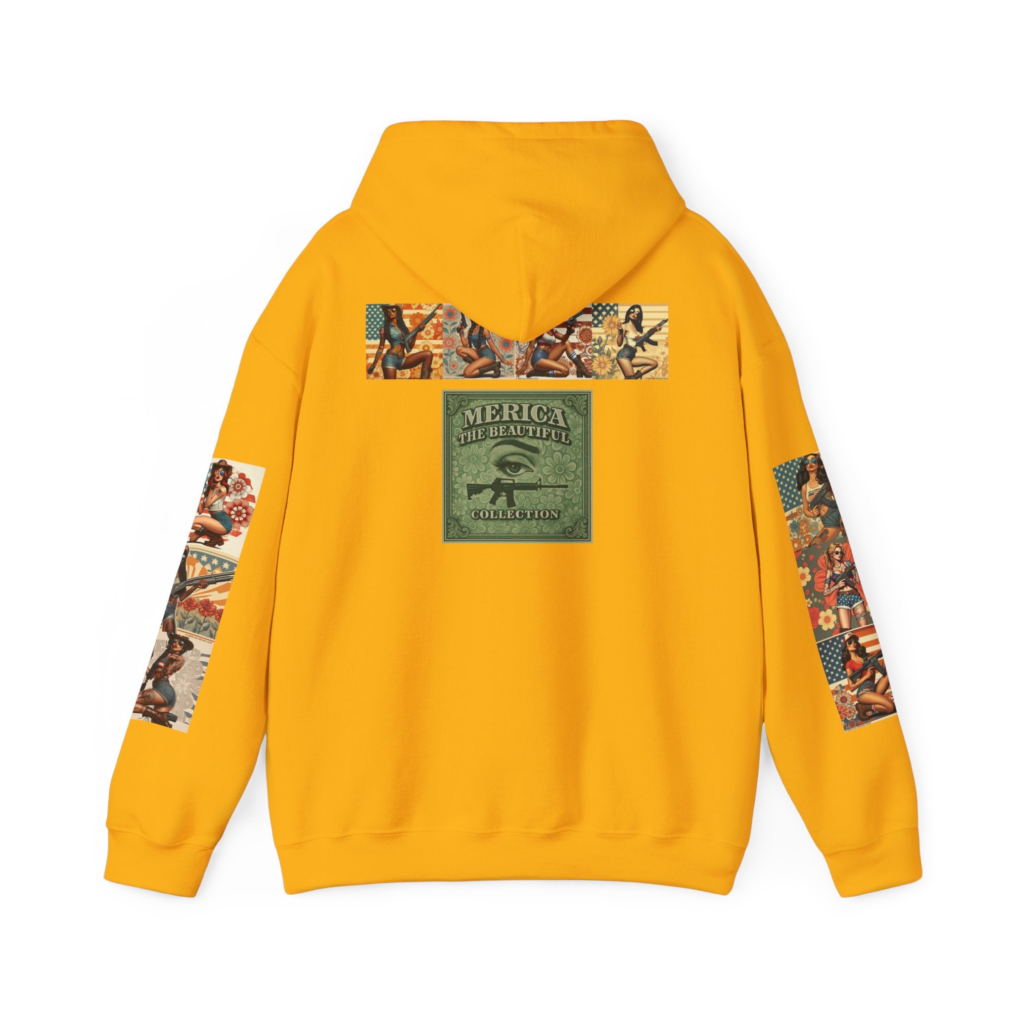 Patriotic 'Uncle Dave Wants You' Hoodie — Gunslinger Girls Rifle Retro Illustration (US Only)
