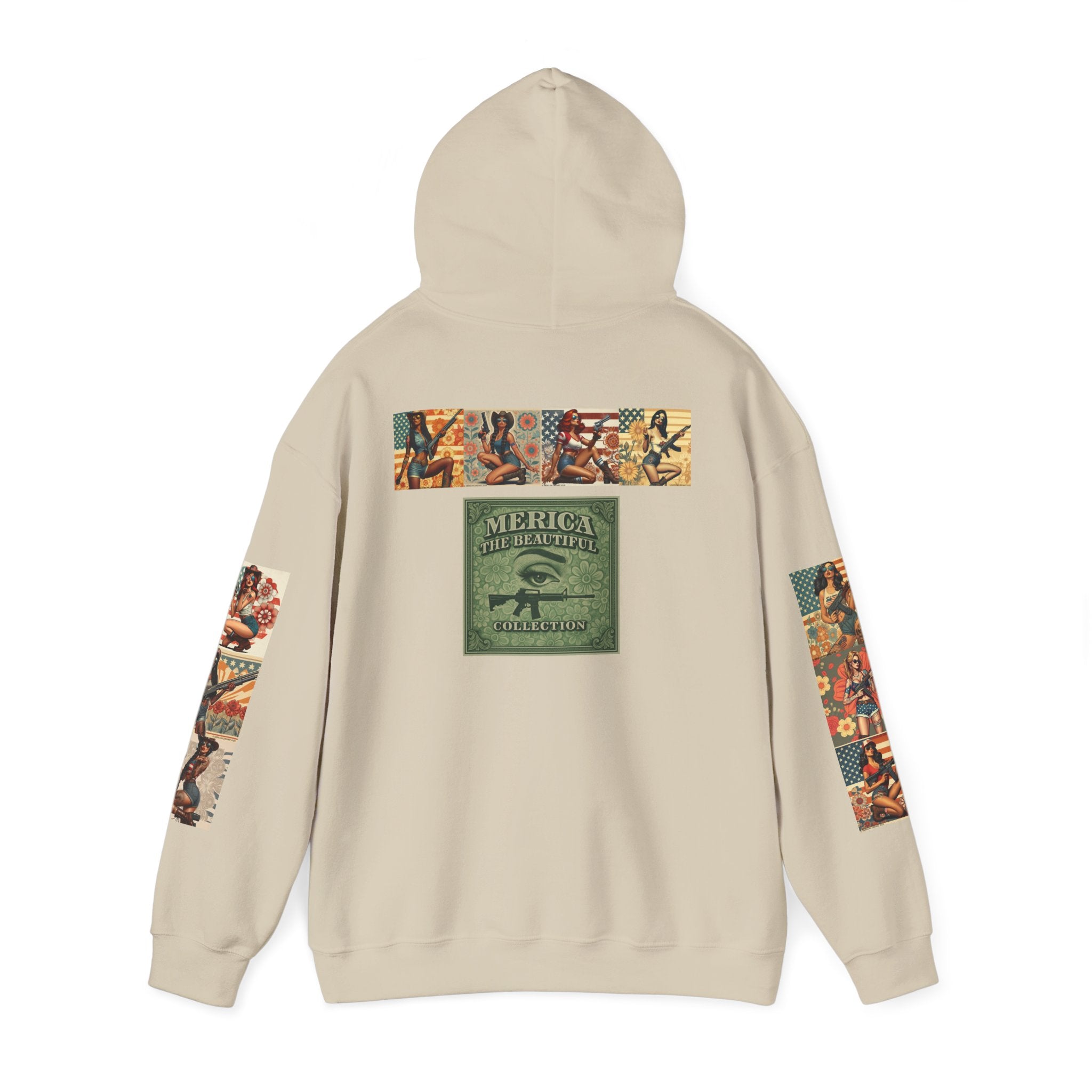 Patriotic 'Uncle Dave Wants You' Hoodie — Gunslinger Girls Rifle Retro Illustration (US Only)