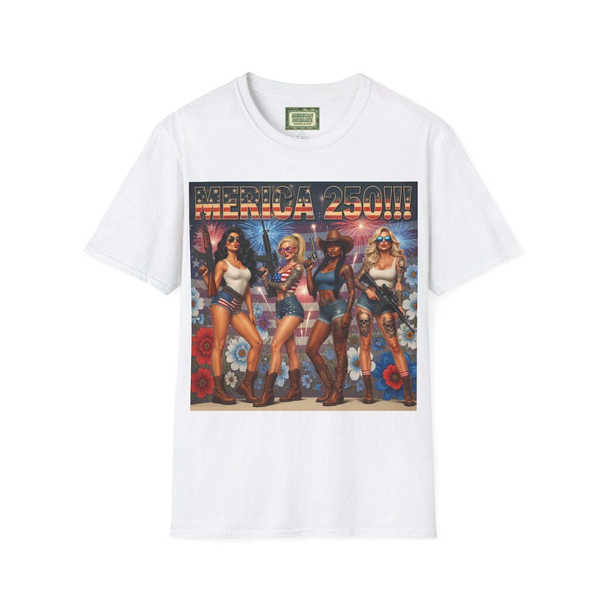 MERICAN DREAMZ REBELLION – MERICA 250!!!  Graphic T‑Shirt – 250 Years of Freedom 1776-2026 Graphic Tee-#3
