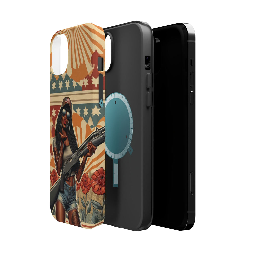 Americana 12GA Pinup Girl - Magnetic Impact‑Resistant Phone Case  iPhone 13-17 / Samsung S26  MagSafe Compatible