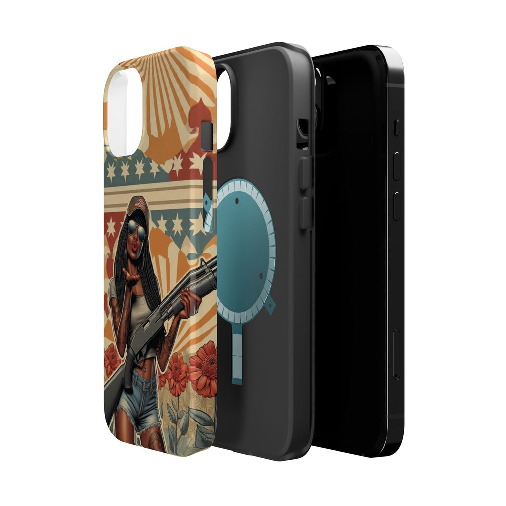 Americana 12GA Pinup Girl - Magnetic Impact‑Resistant Phone Case  iPhone 13-17 / Samsung S26  MagSafe Compatible