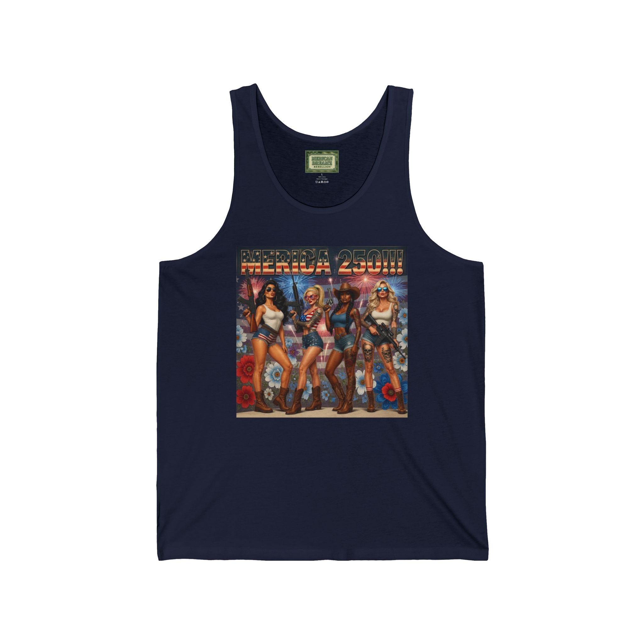 MERICAN DREAMZ REBELLION – MERICA 250!!! Tank Top – 250 Years of Freedom 1776-2026 Graphic Tank-#3