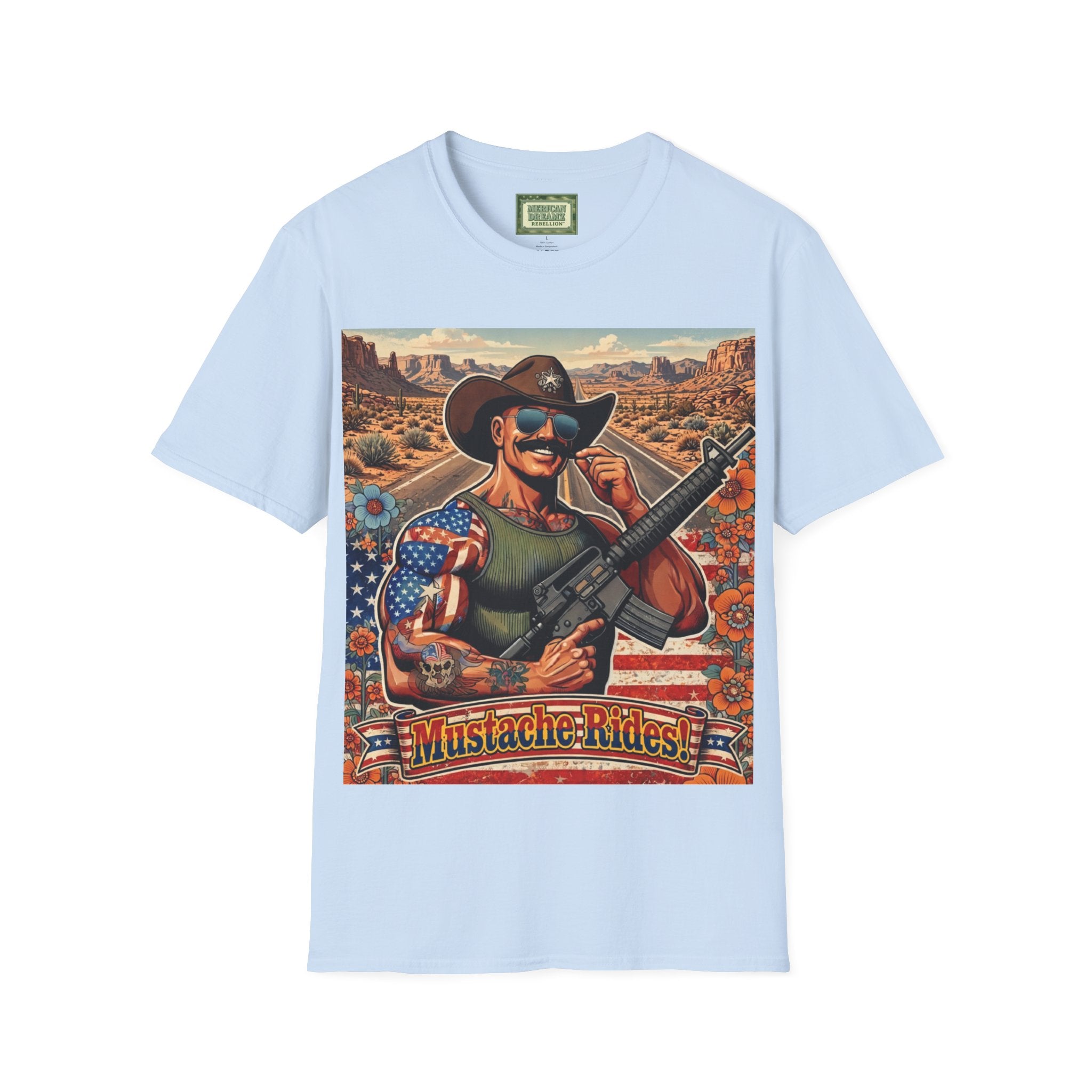 MERICAN UNCLE - Graphic T-Shirt - Mustache Rides - 1