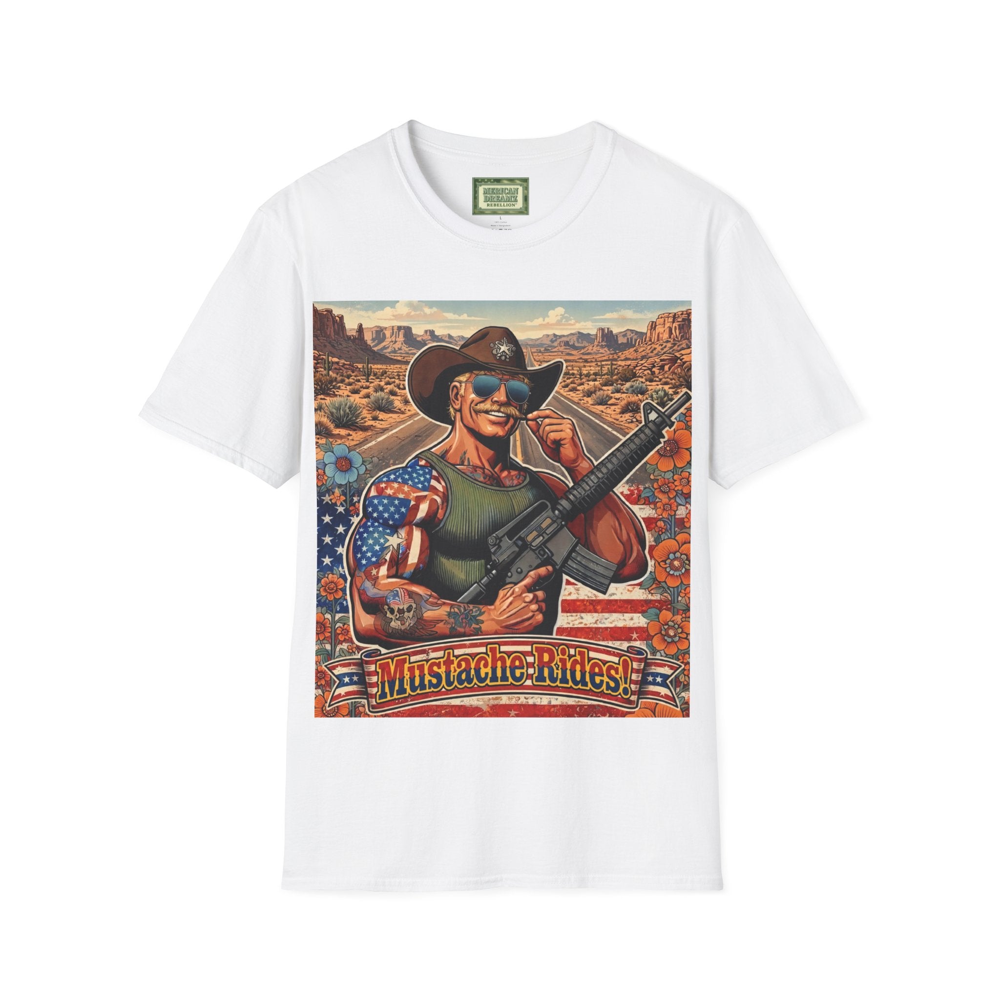 MERICAN UNCLE - Graphic T-Shirt - Mustache Rides - 3