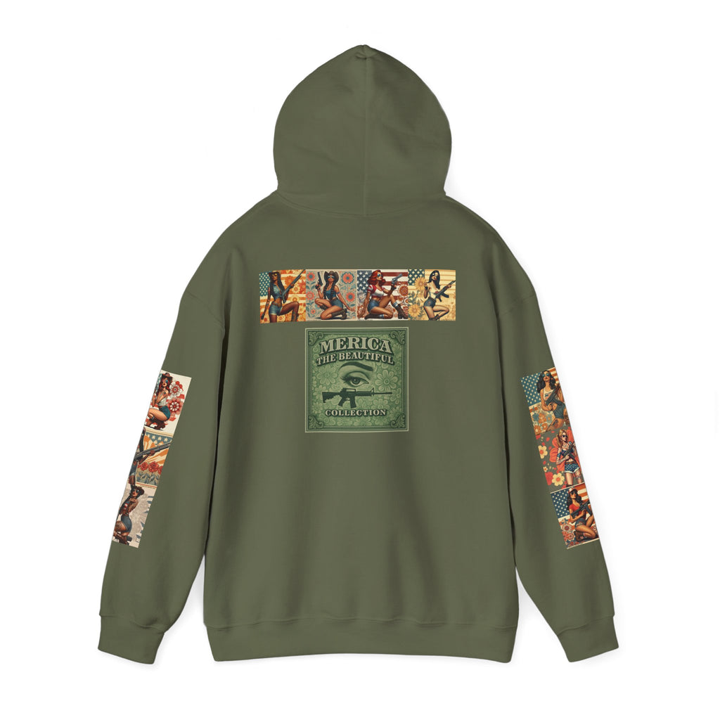 Patriotic 'Uncle Dave Wants You' Hoodie — Gunslinger Girls Rifle Retro Illustration (US Only)