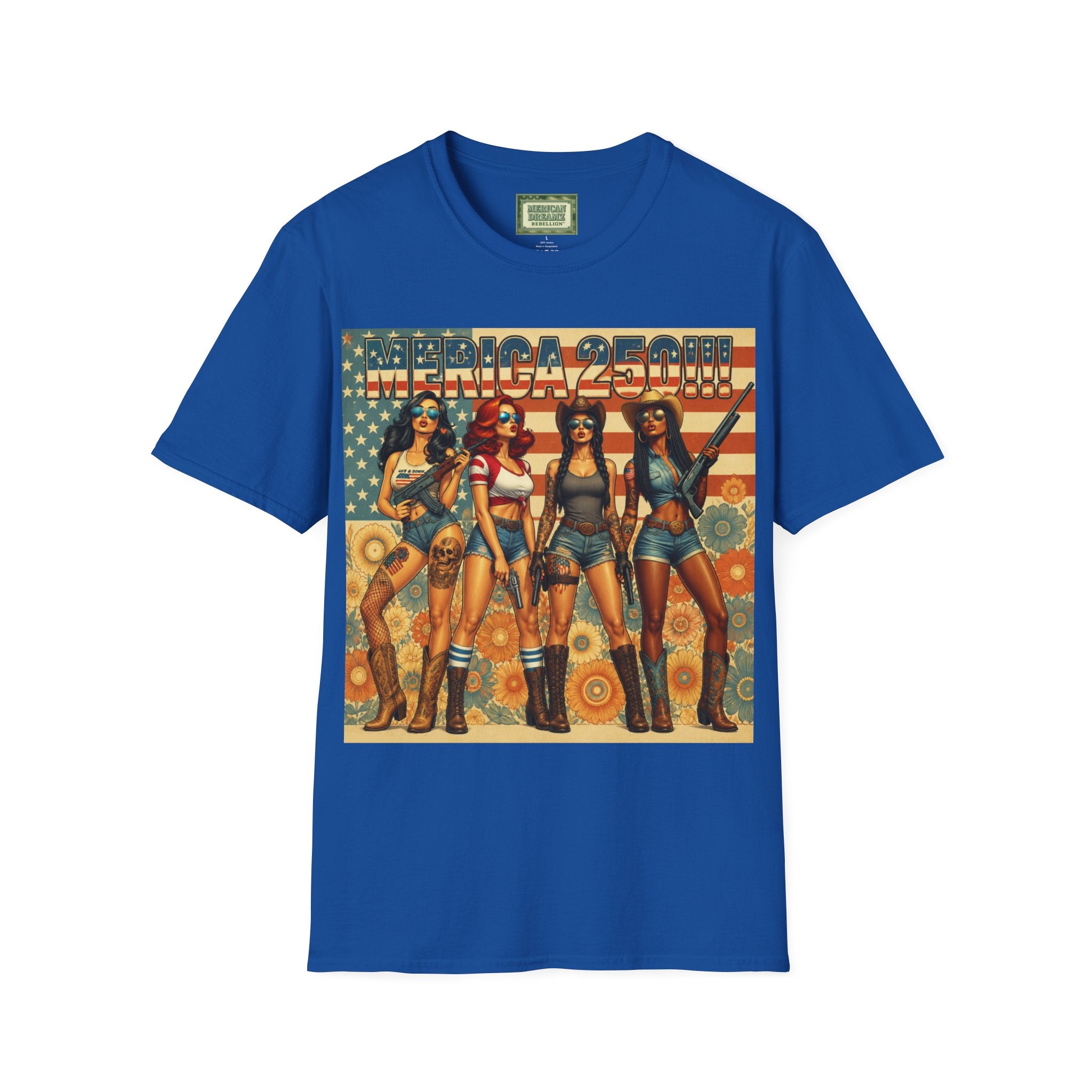 MERICAN DREAMZ REBELLION – MERICA 250!!!  Graphic T‑Shirt – 250 Years of Freedom 1776-2026 Graphic Tee-#2