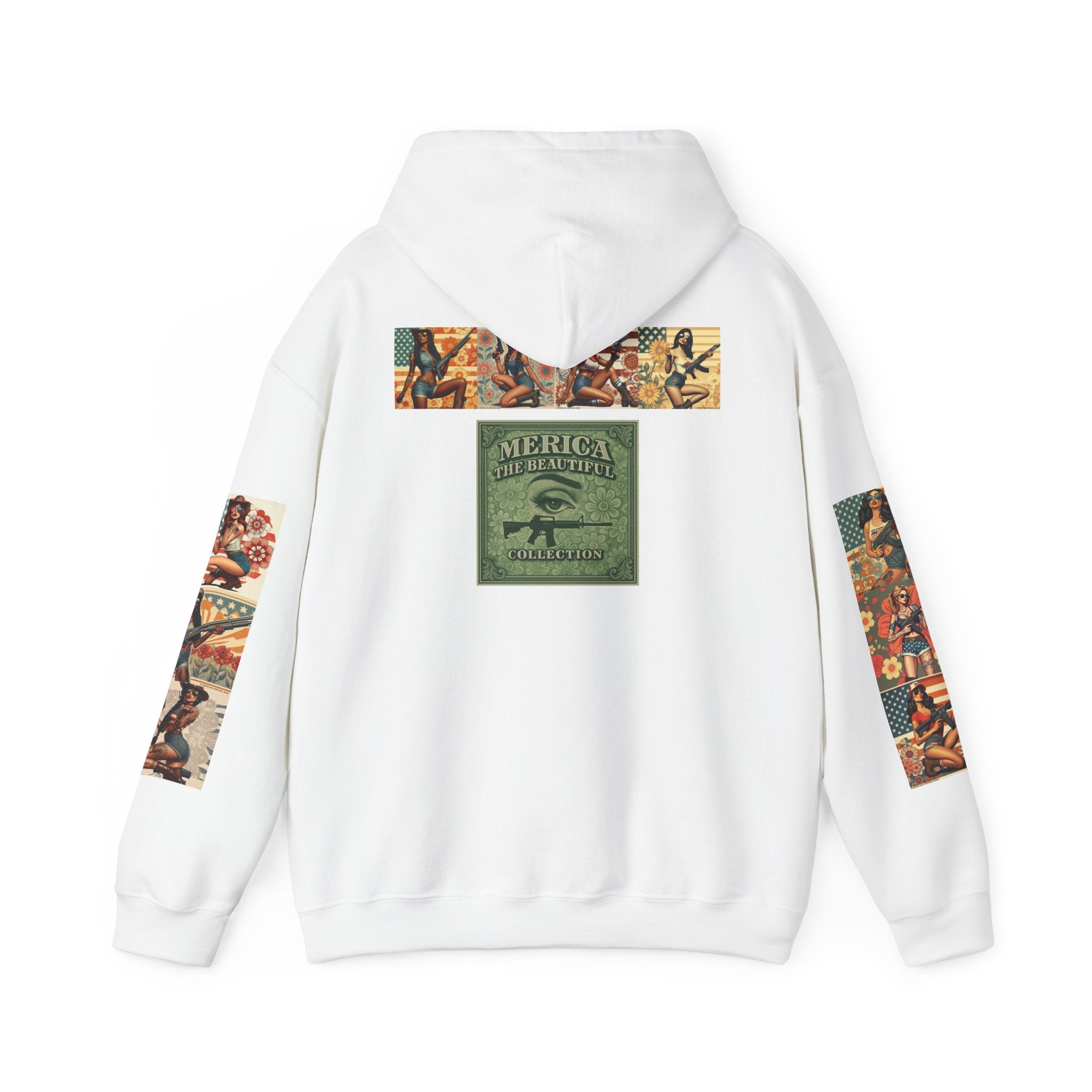 Patriotic 'Uncle Dave Wants You' Hoodie — Gunslinger Girls Rifle Retro Illustration (US Only)