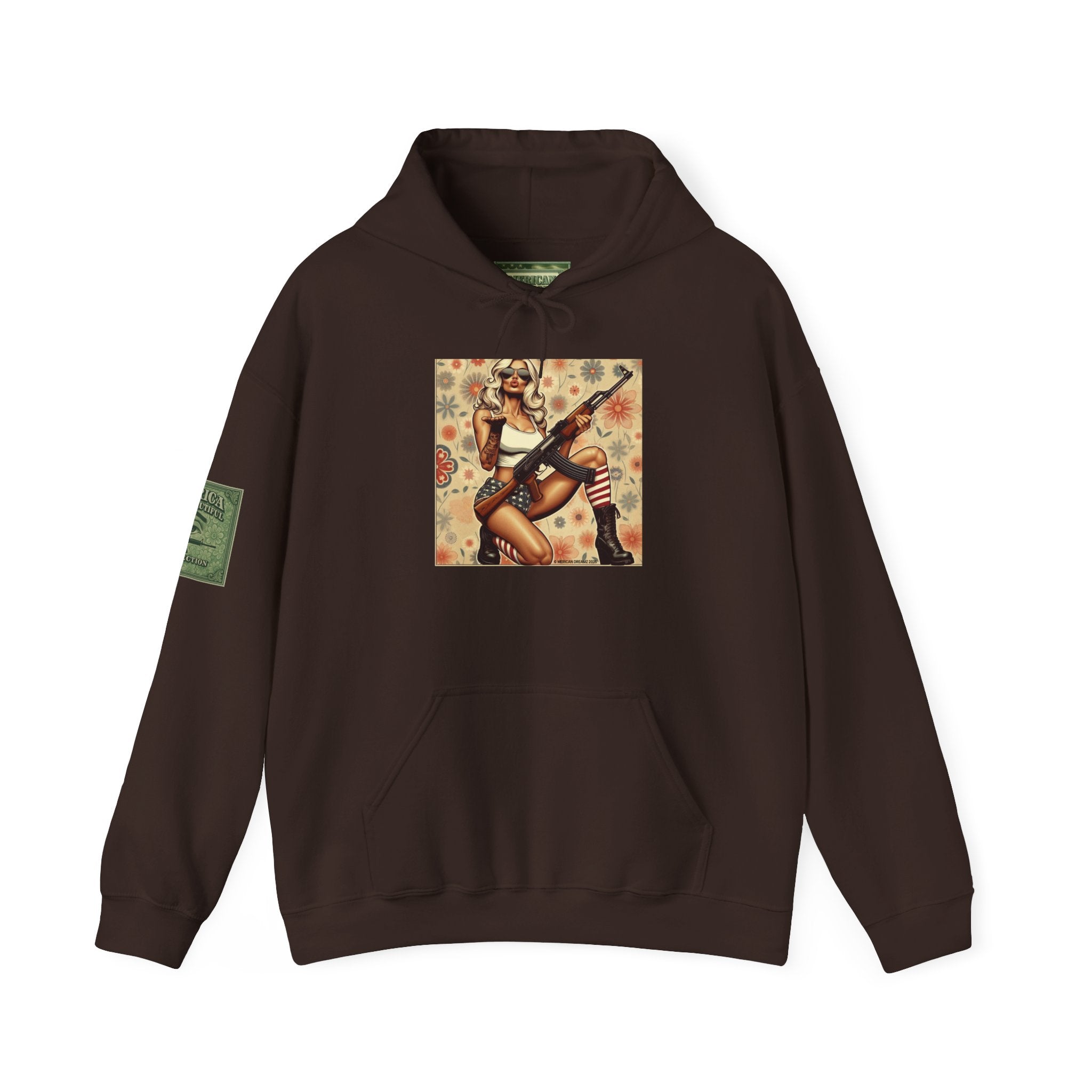 Retro Americana Pinup Gunslinger Hoodie — Vintage Pinup Girls Pullover