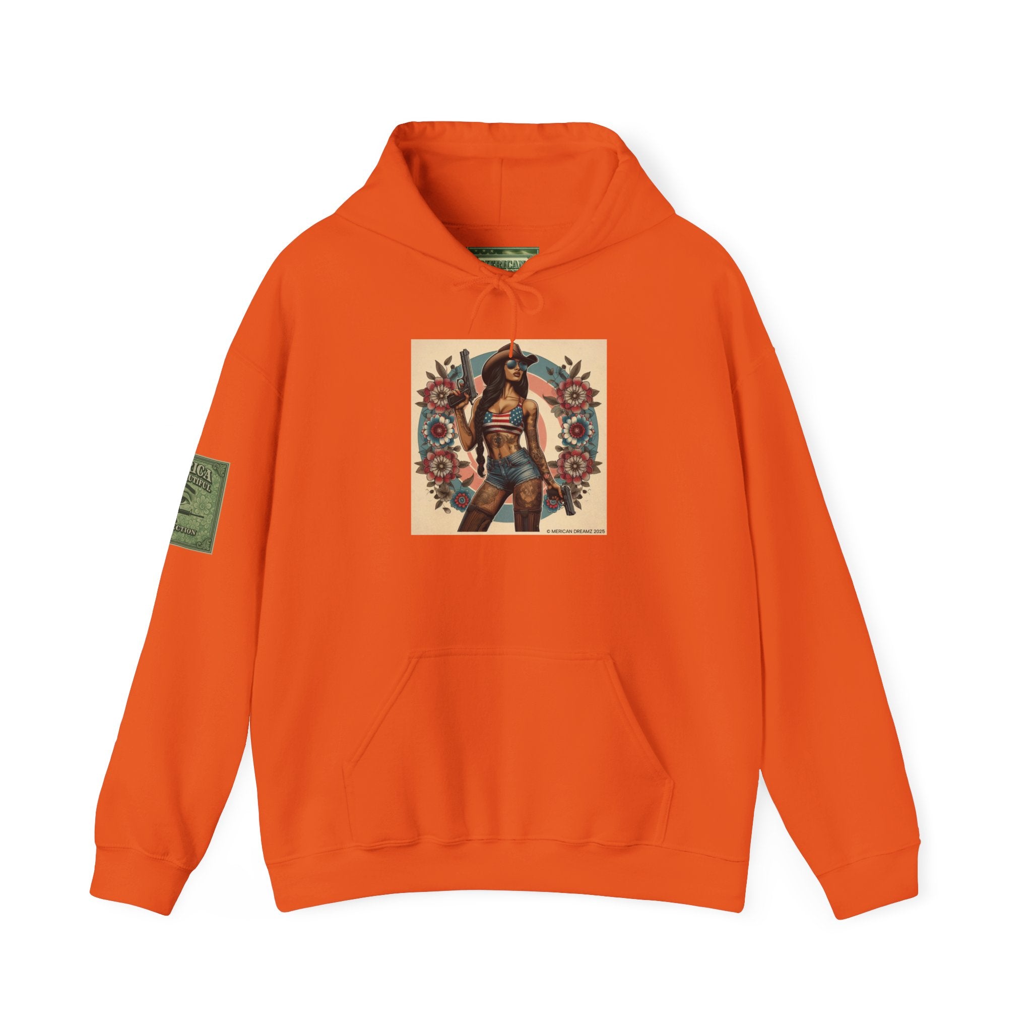 Retro Americana Pinup Gunslinger Hoodie — Vintage Pinup Girls Pullover