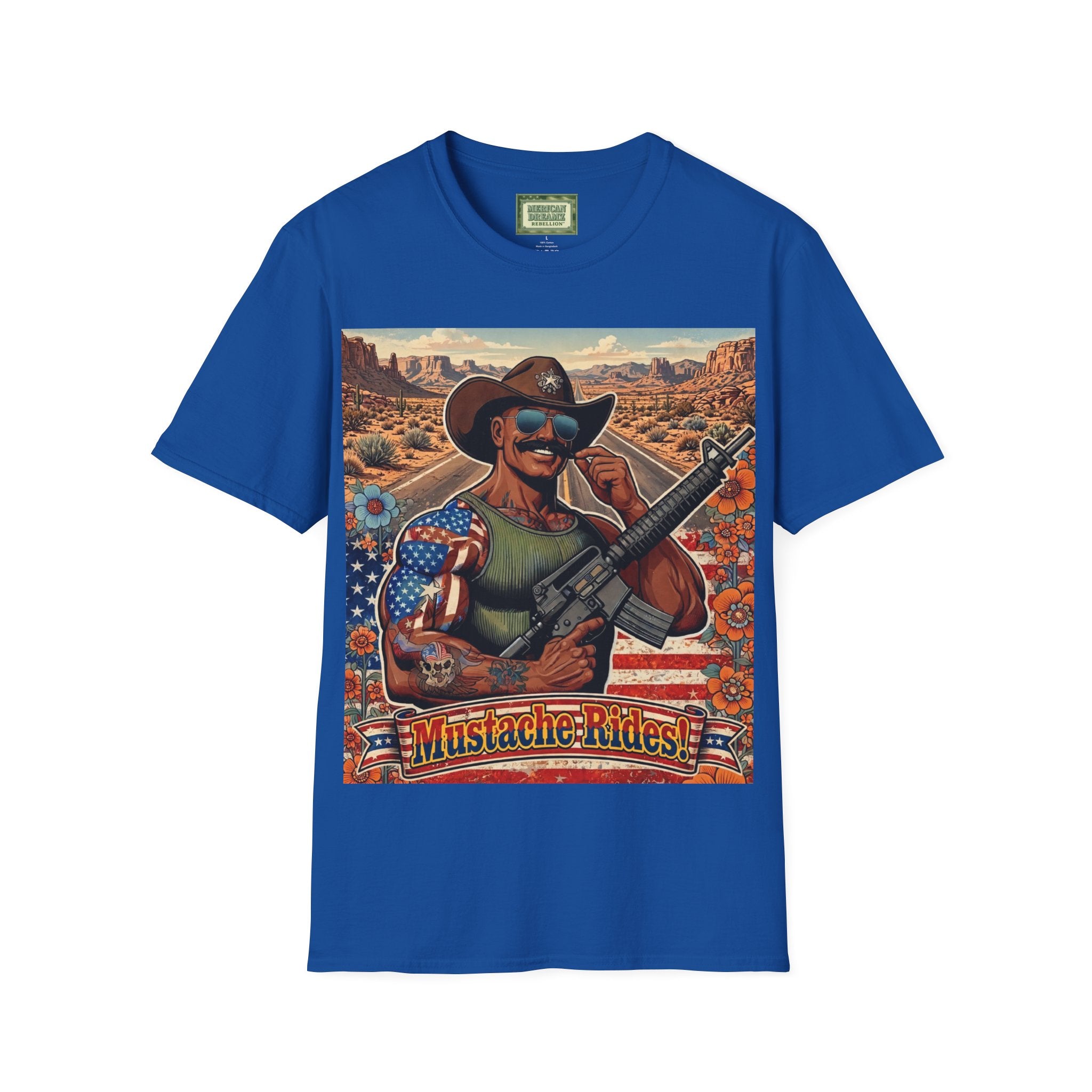 MERICAN UNCLE - Graphic T-Shirt - Mustache Rides - 5