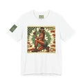 Graphic Short Sleeve Tee front and back — Retro Americana Pin-Up Cowgirls with .44 Magnum and AR-15