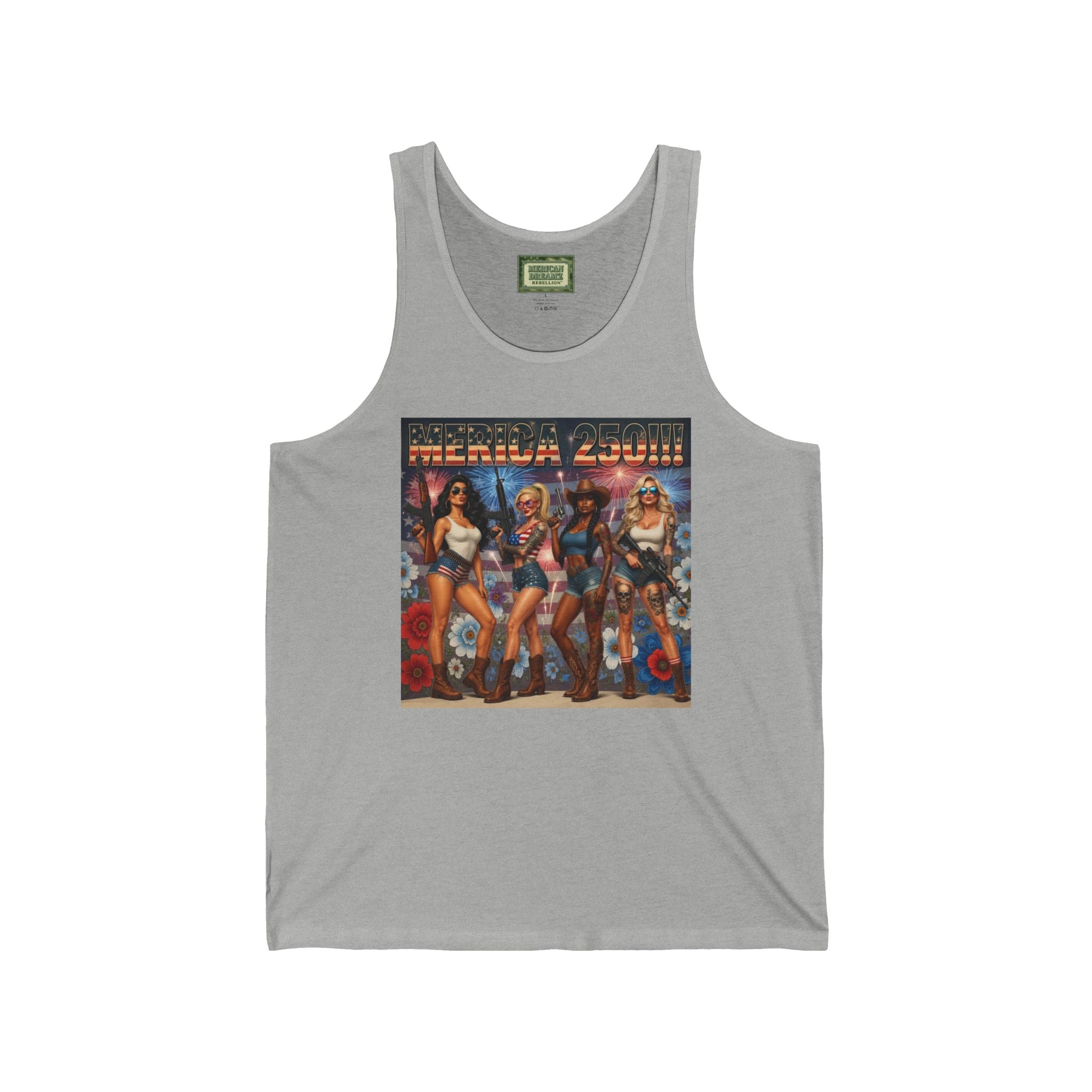 MERICAN DREAMZ REBELLION – MERICA 250!!! Tank Top – 250 Years of Freedom 1776-2026 Graphic Tank-#3