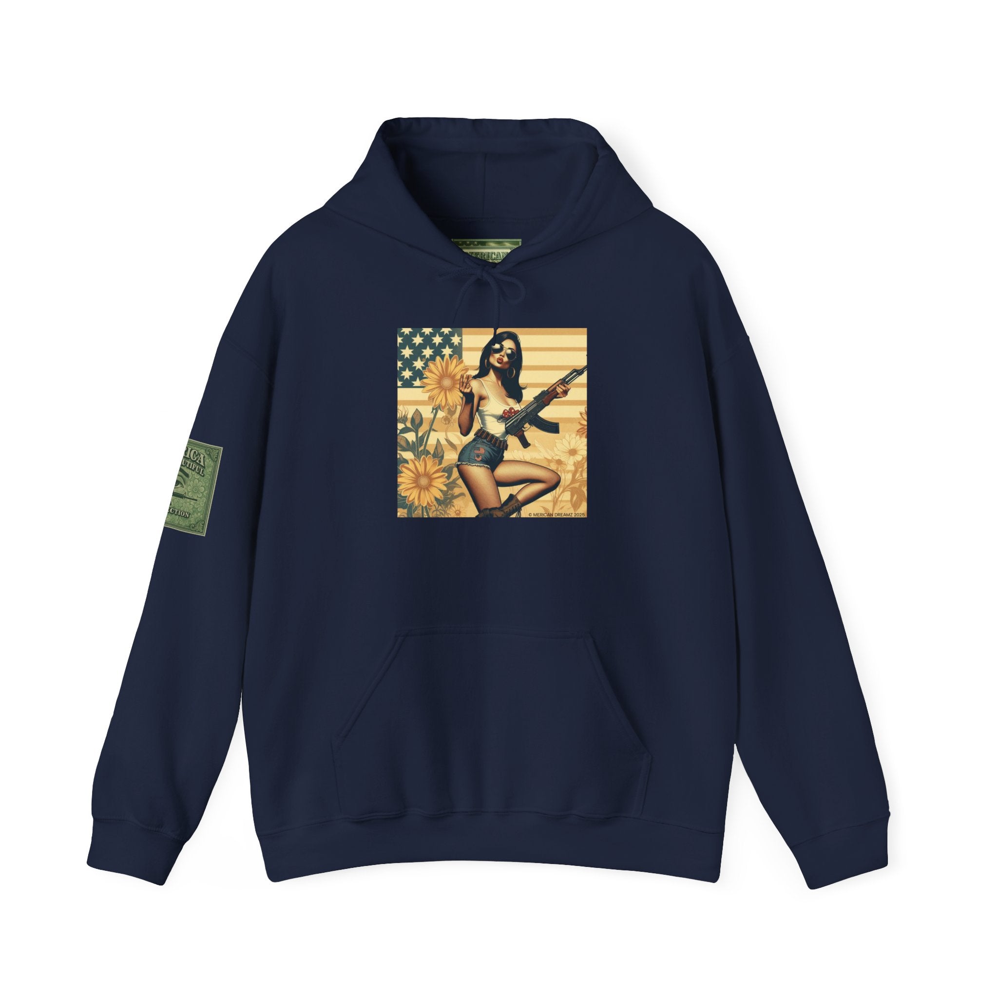 Retro Americana Pinup Gunslinger Hoodie — Vintage Pinup Girls Pullover