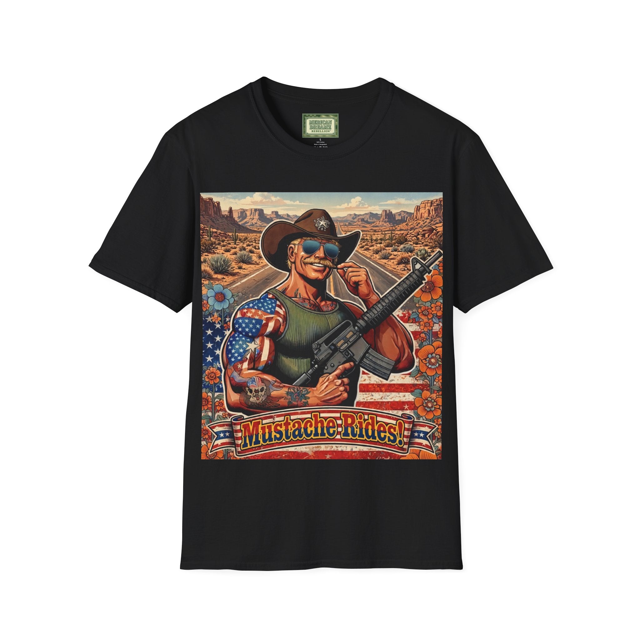 MERICAN UNCLE - Graphic T-Shirt - Mustache Rides - 3