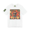 Graphic Short Sleeve Tee front and back — Retro Americana Pin-Up Girls with AK-47 Rifles