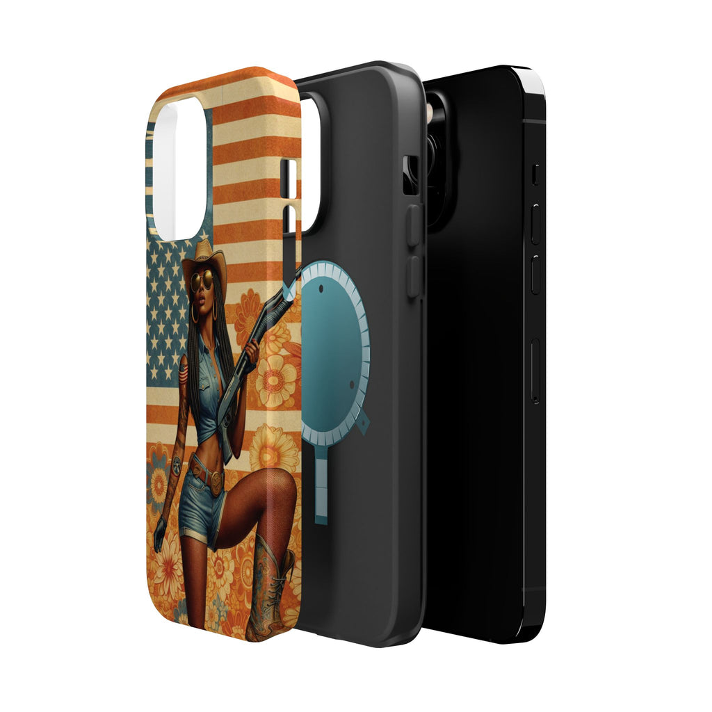 Americana 12GA Pinup Girl - Magnetic Impact‑Resistant Phone Case  iPhone 13-17 / Samsung S26  MagSafe Compatible
