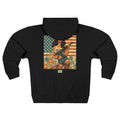 Americana Pinup girl with AK-47 Zip Hoodie — Retro Vintage Patriotic Graphic