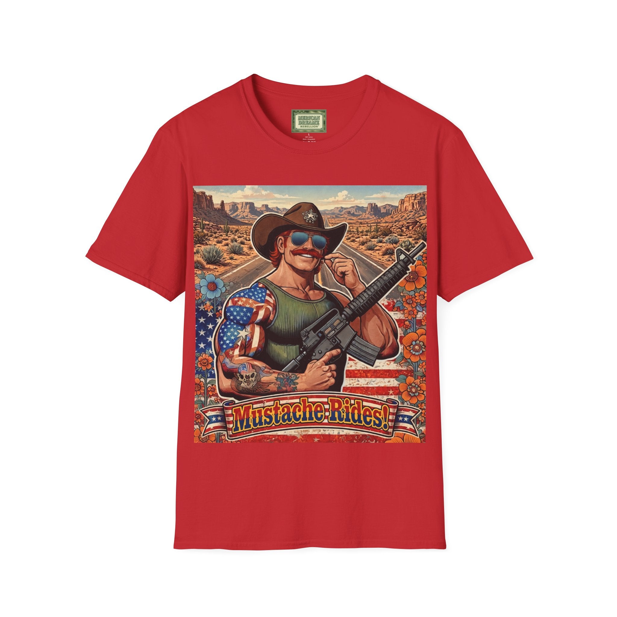 MERICAN UNCLE - Graphic T-Shirt - Mustache Rides - 4