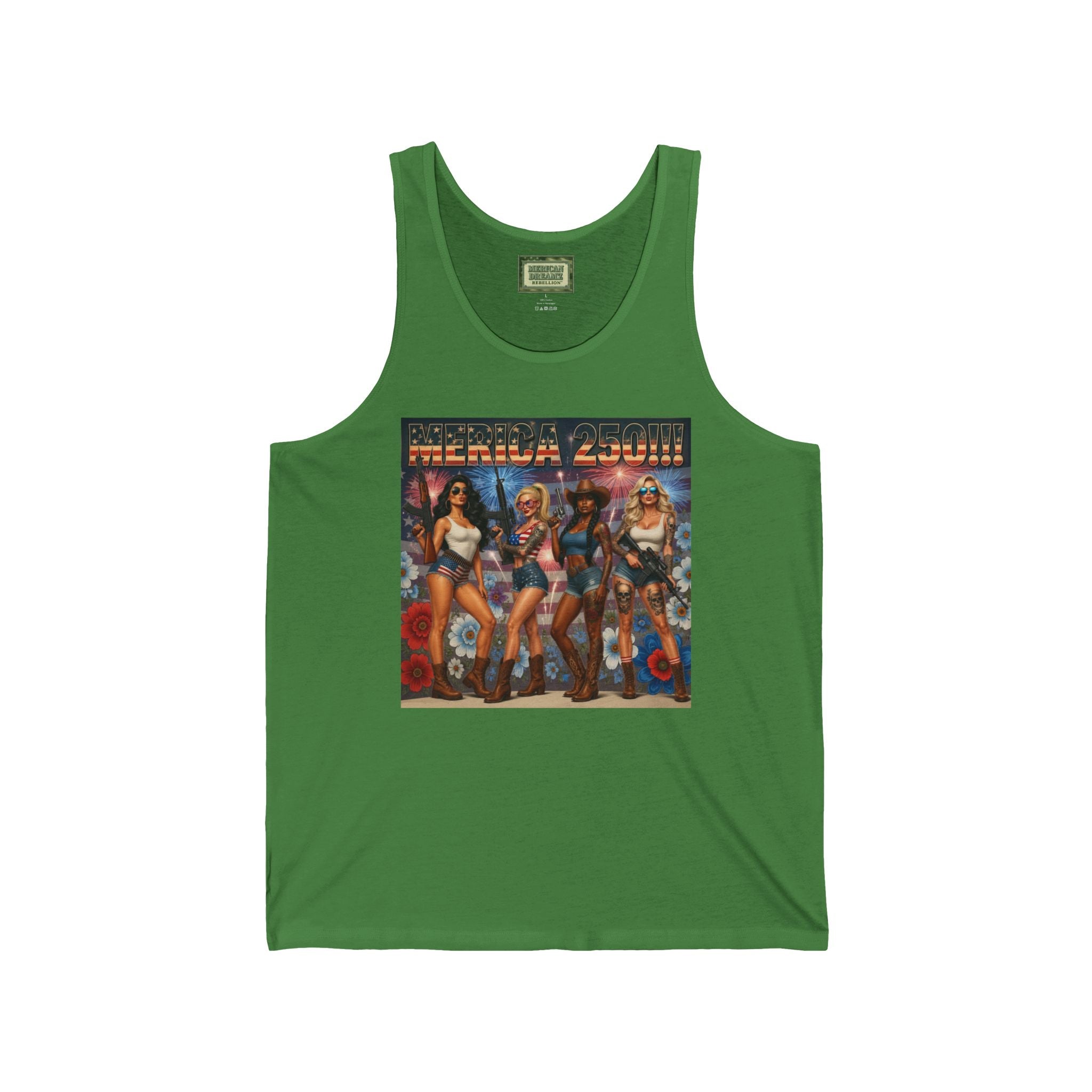 MERICAN DREAMZ REBELLION – MERICA 250!!! Tank Top – 250 Years of Freedom 1776-2026 Graphic Tank-#3
