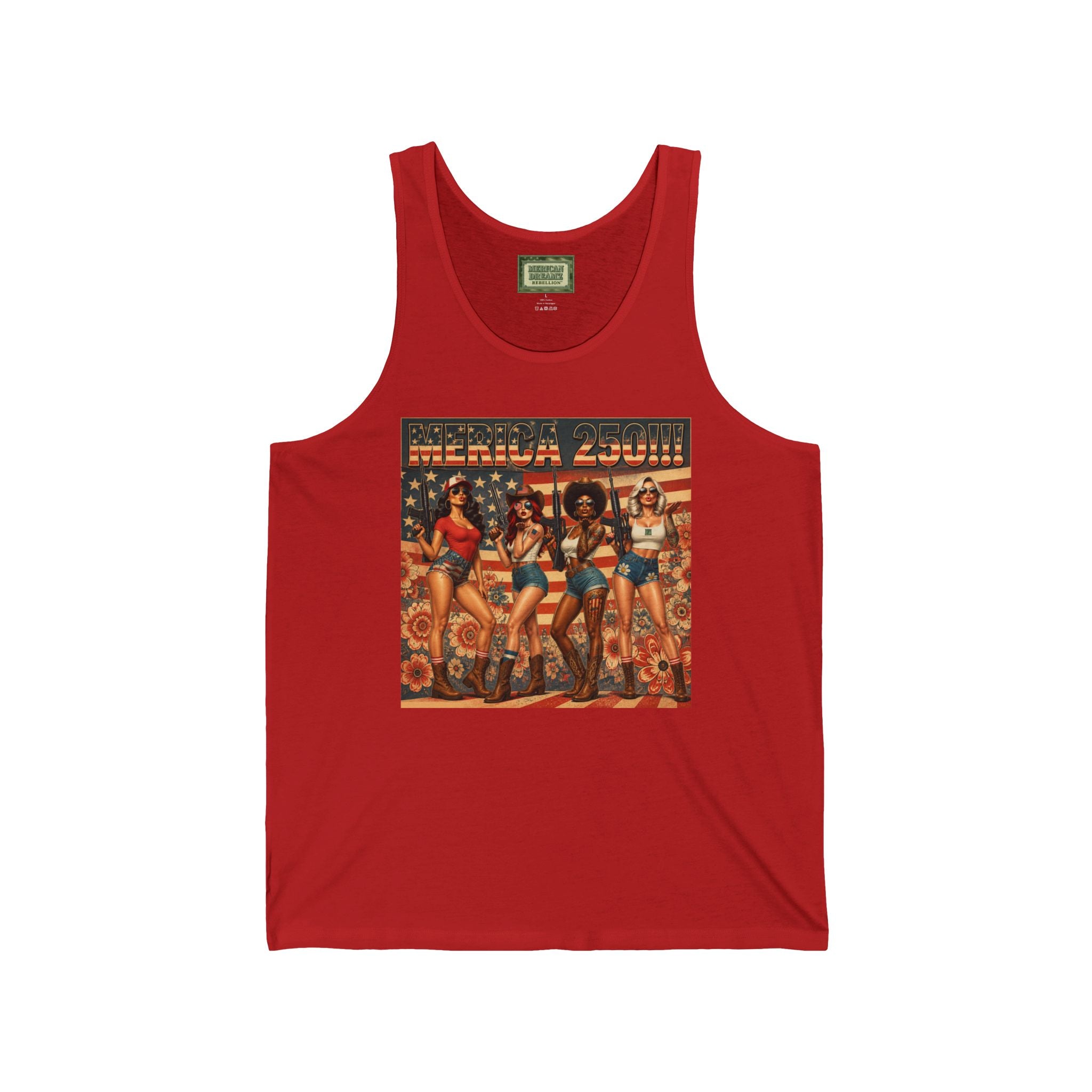 MERICAN DREAMZ REBELLION – MERICA 250!!! Tank Top – 250 Years of Freedom 1776-2026 Graphic Tank-#1