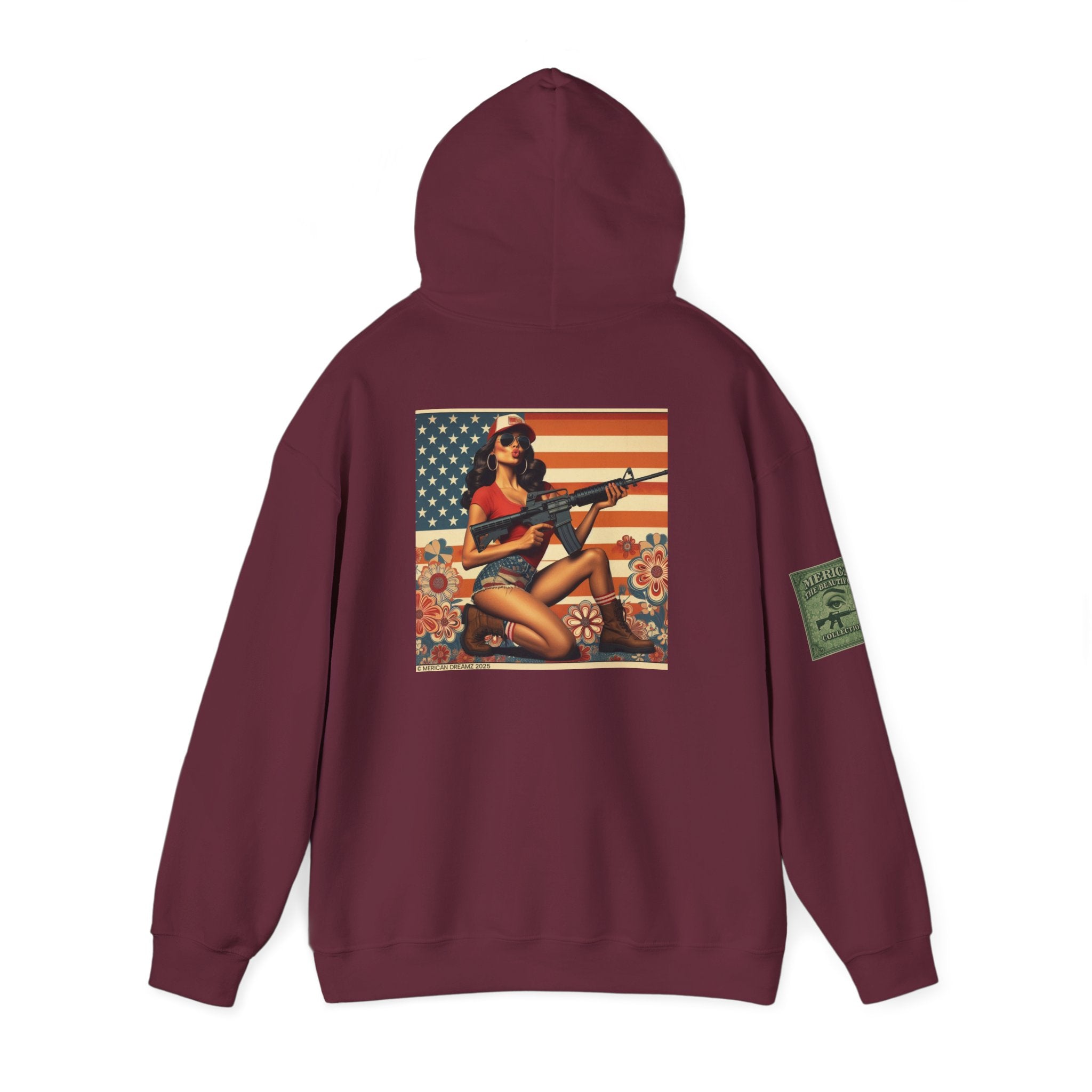 Retro Americana Pinup Gunslinger Hoodie — Vintage Pinup Girls Pullover