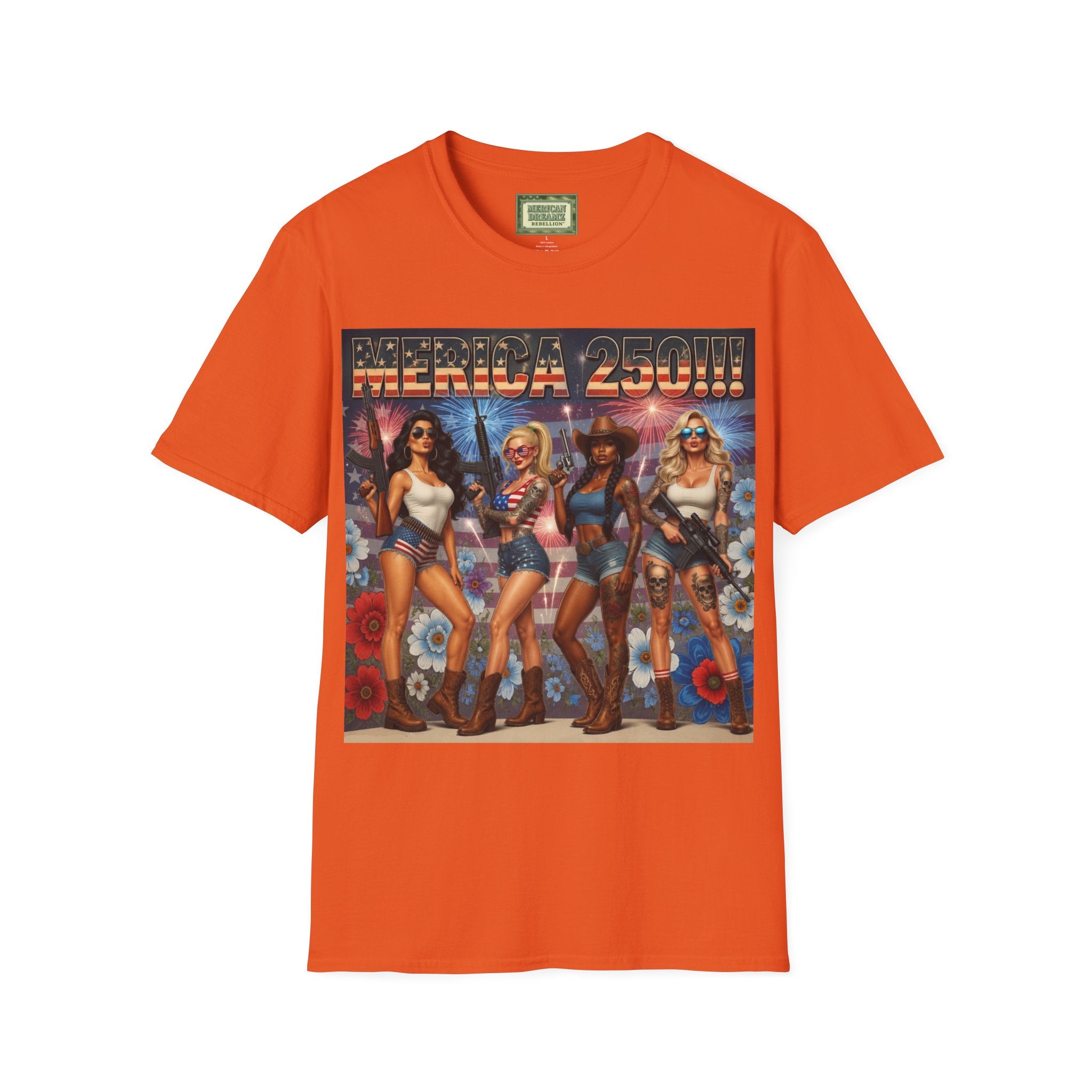 MERICAN DREAMZ REBELLION – MERICA 250!!!  Graphic T‑Shirt – 250 Years of Freedom 1776-2026 Graphic Tee-#3