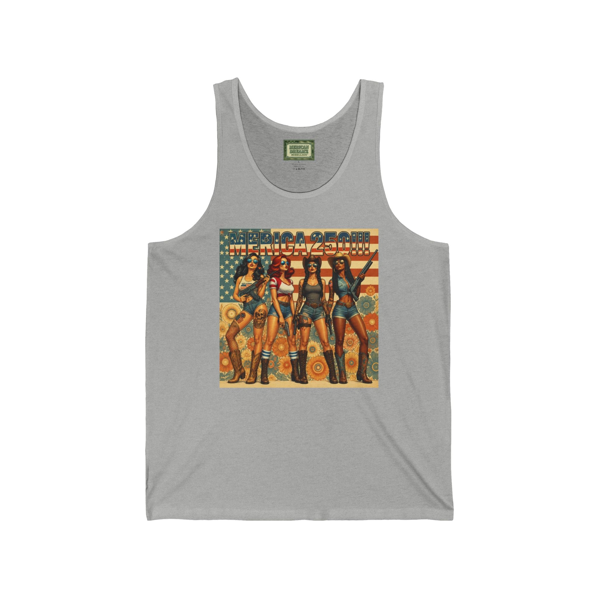 MERICAN DREAMZ REBELLION – MERICA 250!!! Tank Top – 250 Years of Freedom 1776-2026 Graphic Tank-#2