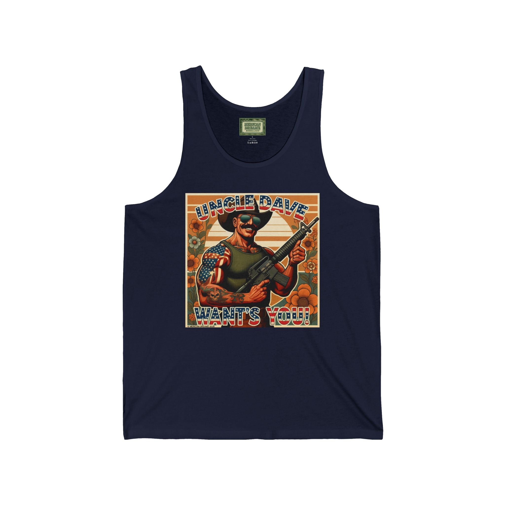 Uncle Dave Wants You AR-15 Tank Top — Gunslinger Pinup Back Print