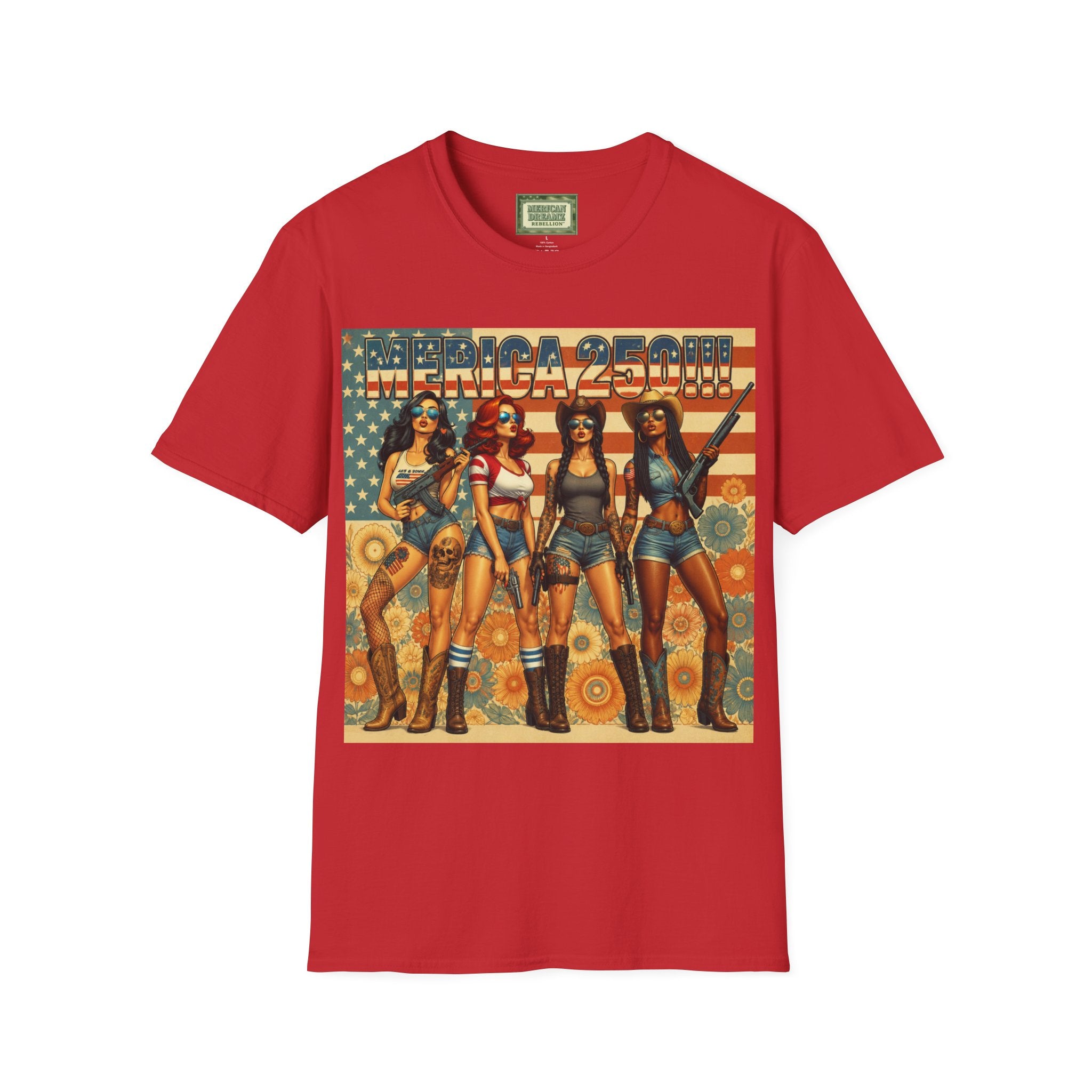MERICAN DREAMZ REBELLION – MERICA 250!!!  Graphic T‑Shirt – 250 Years of Freedom 1776-2026 Graphic Tee-#2