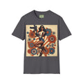 Graphic T-Shirt — Patriotic Pinup Girl with Rifle Vintage Flag Design (US Only)