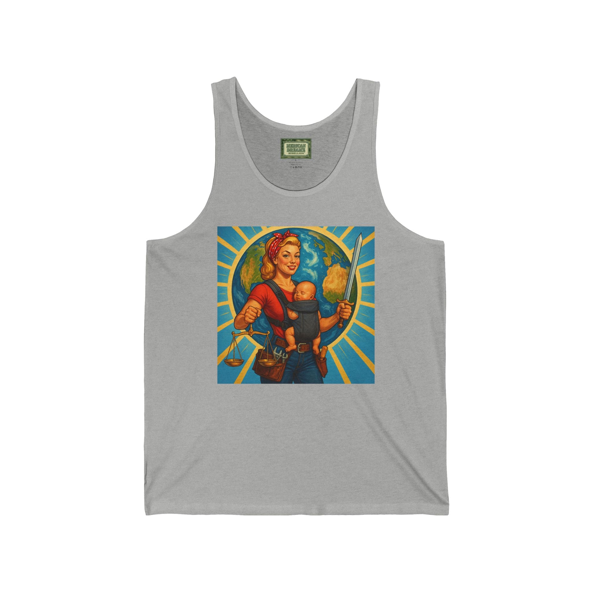 Super Momz Tank Top – Motherhood Superhero Graphic Tank -07