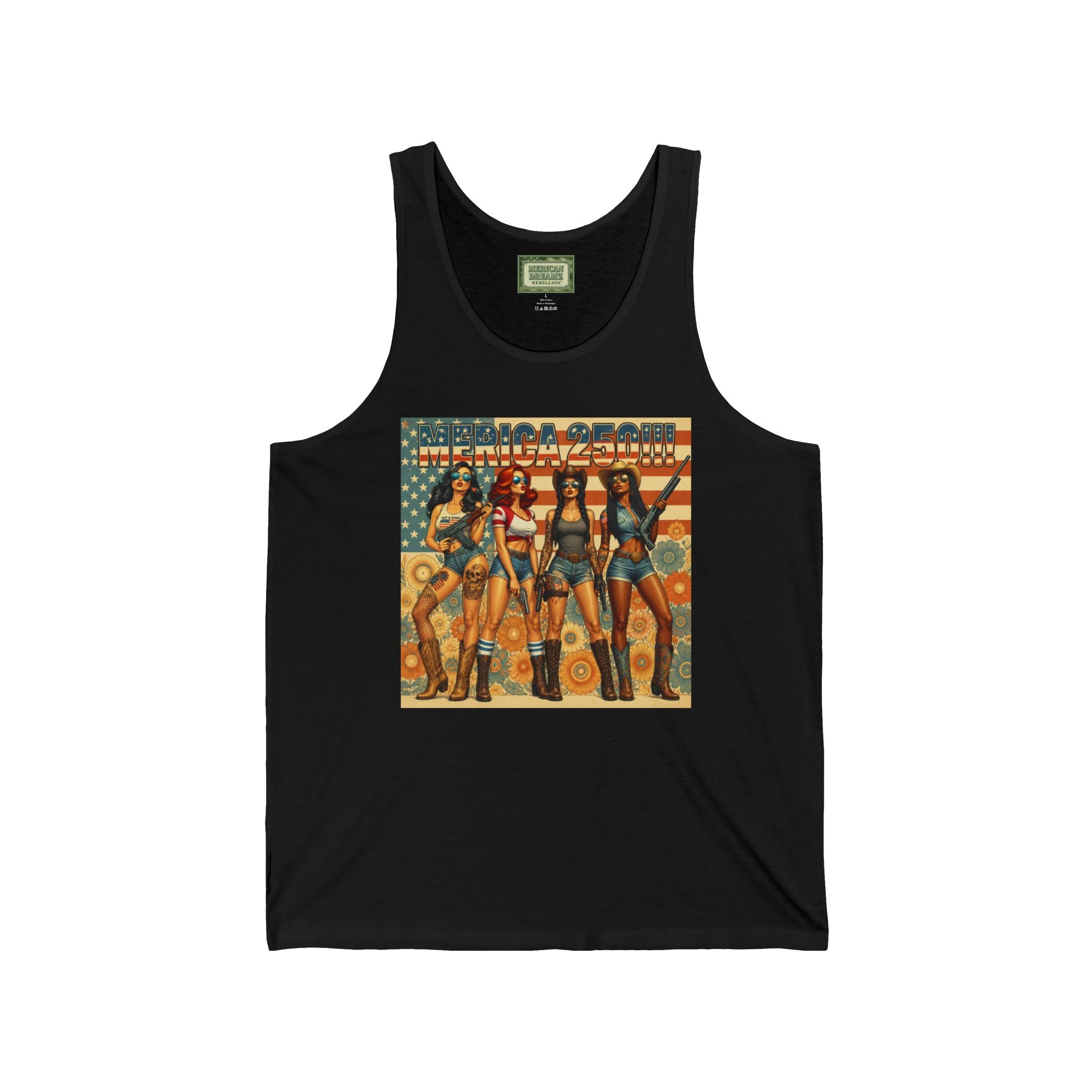 MERICAN DREAMZ REBELLION – MERICA 250!!! Tank Top – 250 Years of Freedom 1776-2026 Graphic Tank-#2