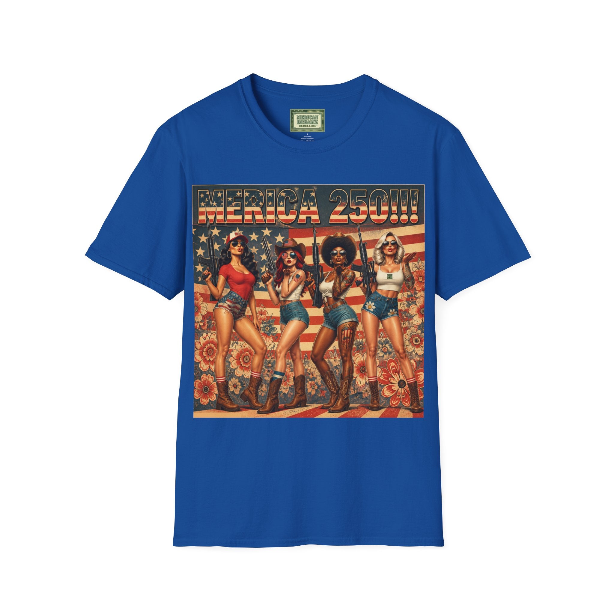 MERICAN DREAMZ REBELLION – MERICA 250!!!  Graphic T‑Shirt – 250 Years of Freedom 1776-2026 Graphic Tee-#1