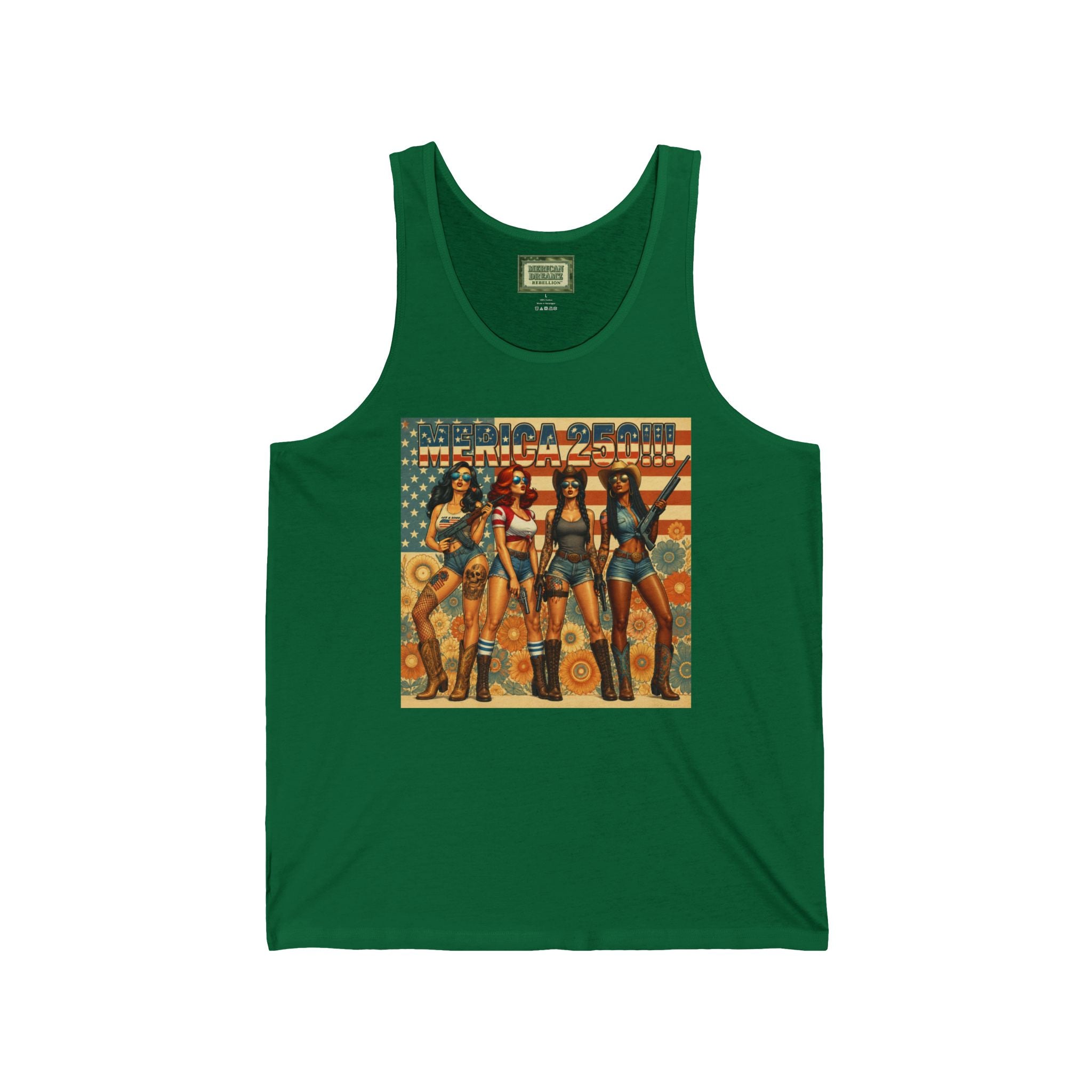MERICAN DREAMZ REBELLION – MERICA 250!!! Tank Top – 250 Years of Freedom 1776-2026 Graphic Tank-#2